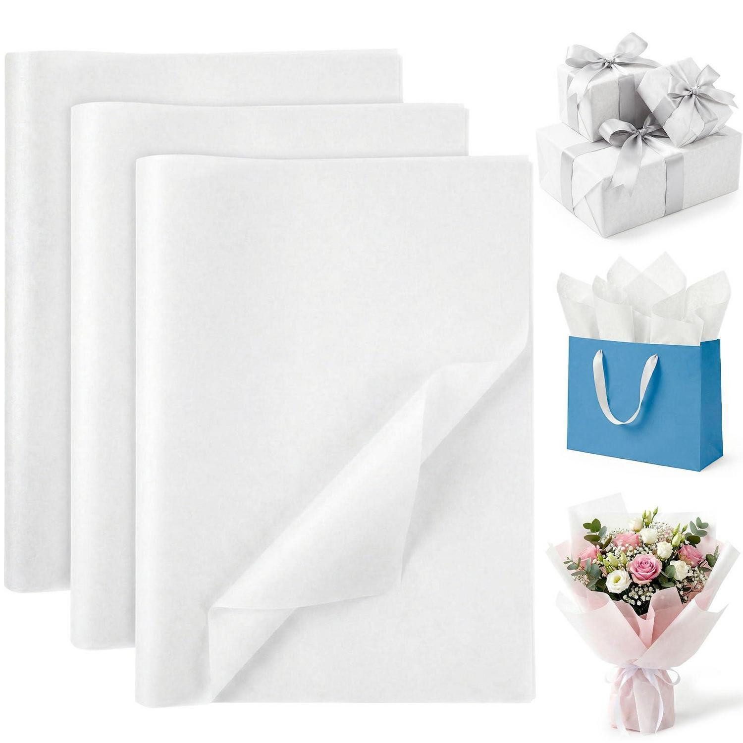LuxusKollektion Seidenpapier Seidenpapier Weiß 100 Blatt 50x35cm
