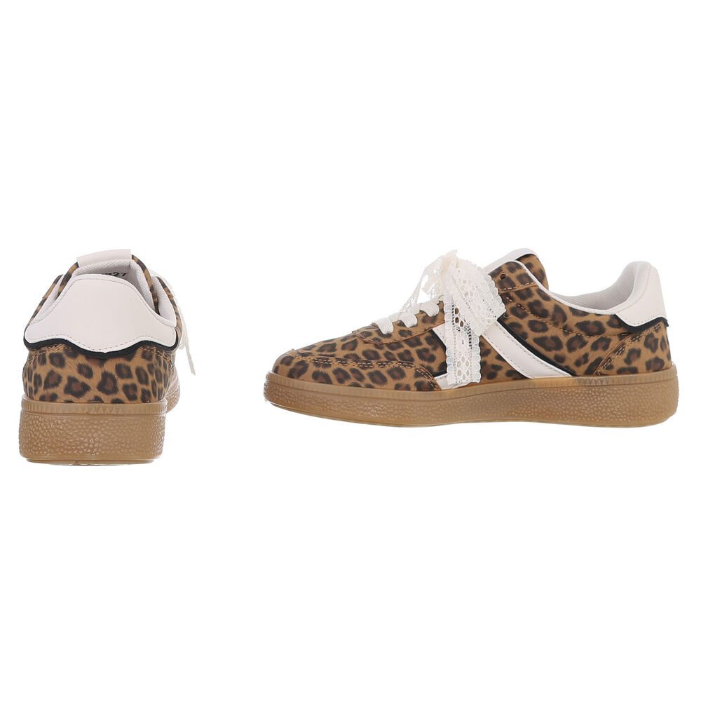 Ital-Design Damen Low-Top Freizeit Sneaker (88930504) Flach Sneakers Low in Beige – Bild 5 von 5