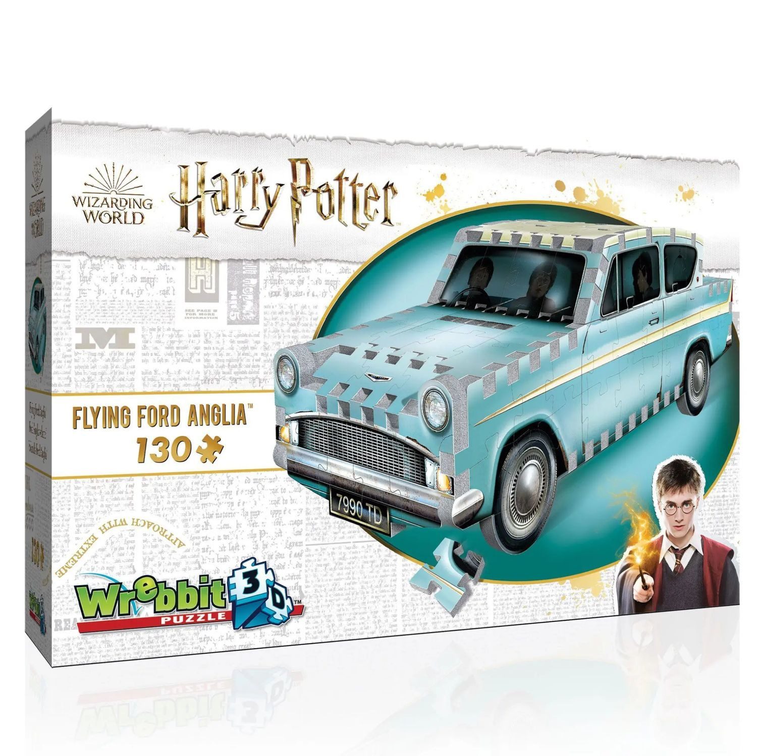 JH-Products Puzzle Flying Ford Anglia Harry Potter. 3D-PUZZLE (130 Teile), 130 Puzzleteile
