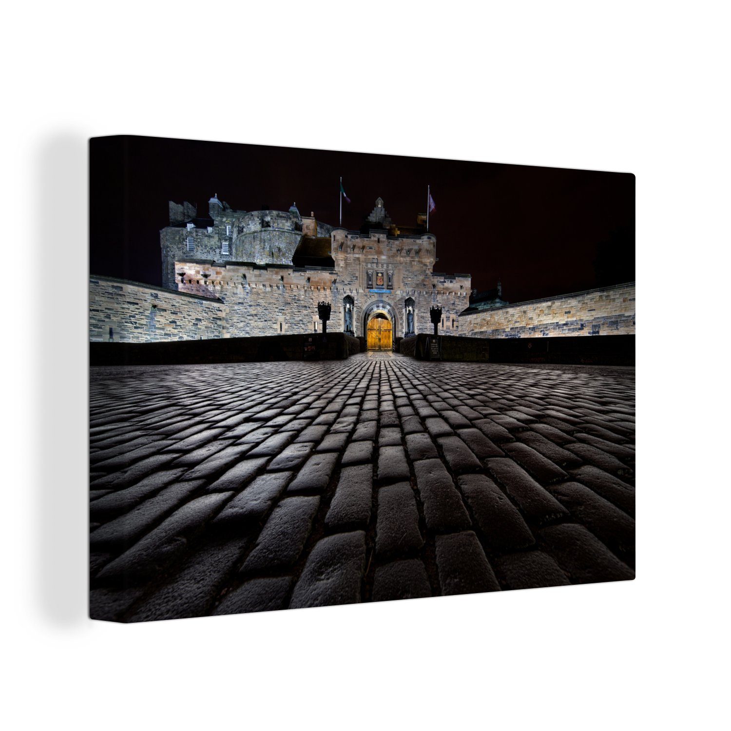 Leinwandbild bei Leinwandbilder, Wanddeko, (1 Nacht zum 30x20 Eingang Schottland, Wandbild cm St), Castle in OneMillionCanvasses® Aufhängefertig, Edinburgh