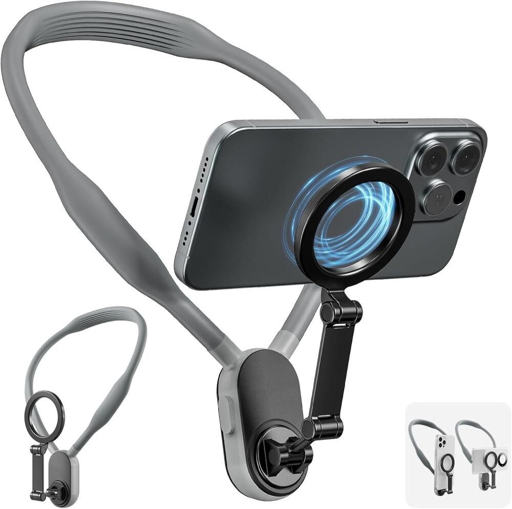 FELIXLEO Handy-Halterung Magnetische Nackenhalterung Handy Halter POV iPhone Android, (1-tlg)