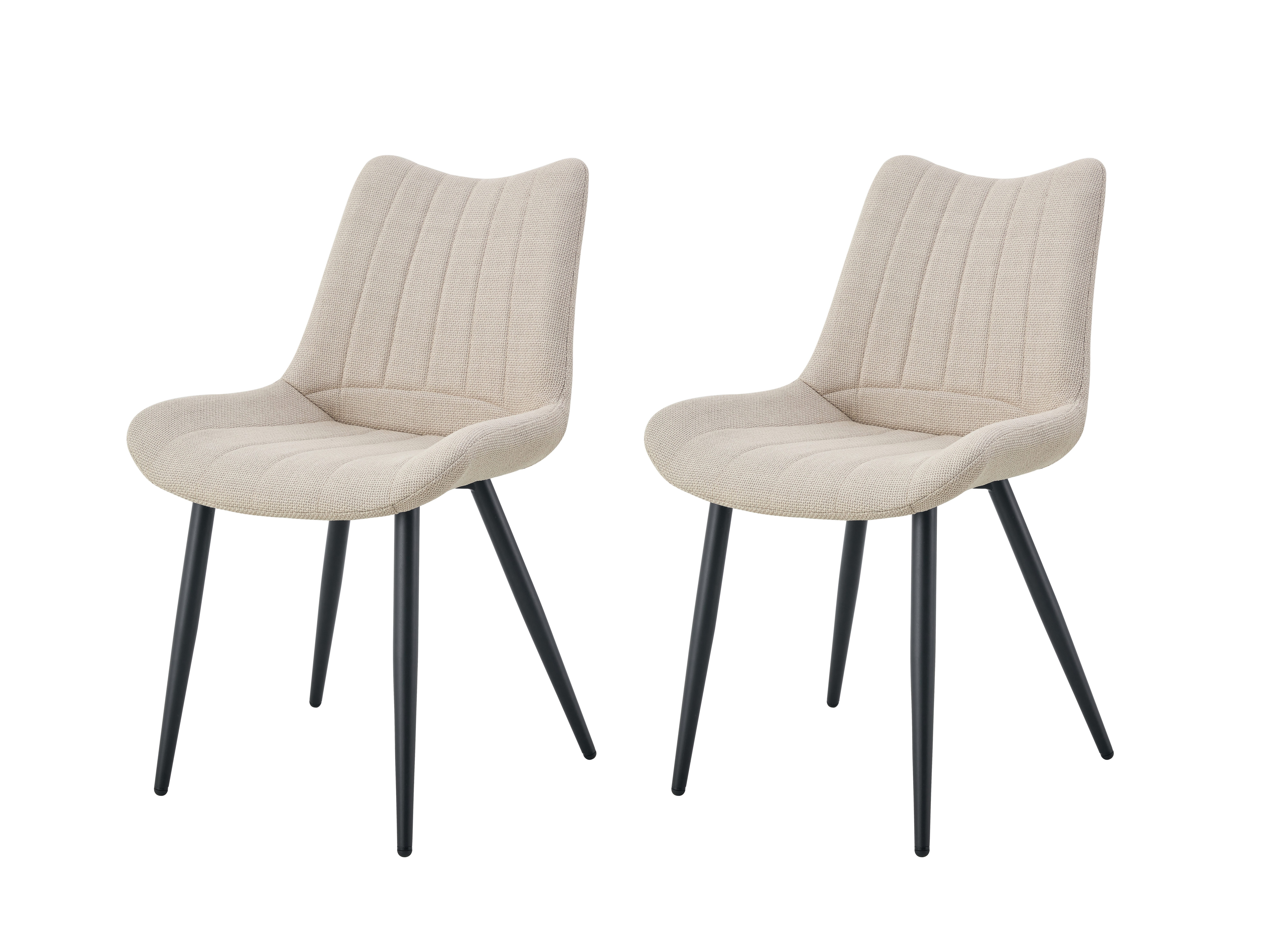 furnling Polsterstuhl Liora (2er Set), Esszimmerstühle aus Webstoff, bis 120 kg belastbar, Höhe 86 cm