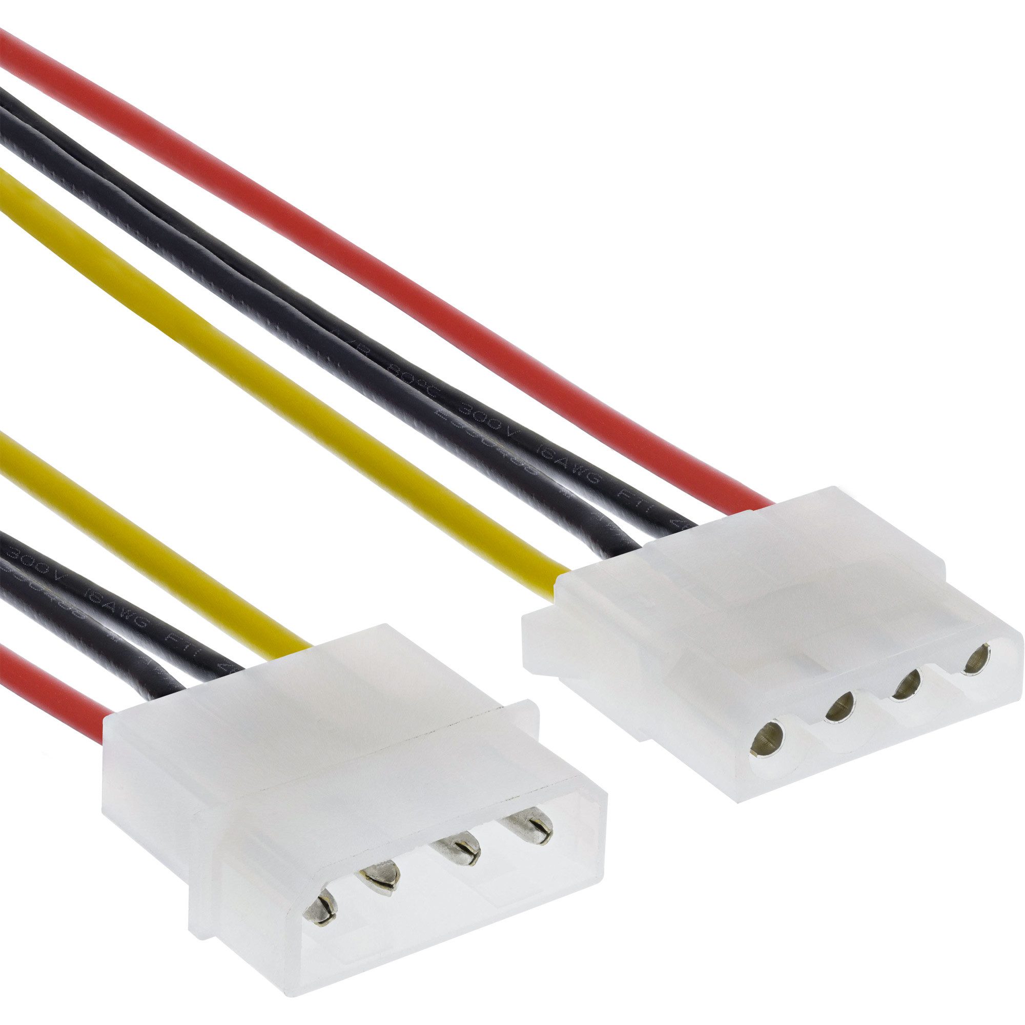 InLine® Strom Verlängerung intern, 5,25" 4pol ST / BU, 1m Computer-Kabel