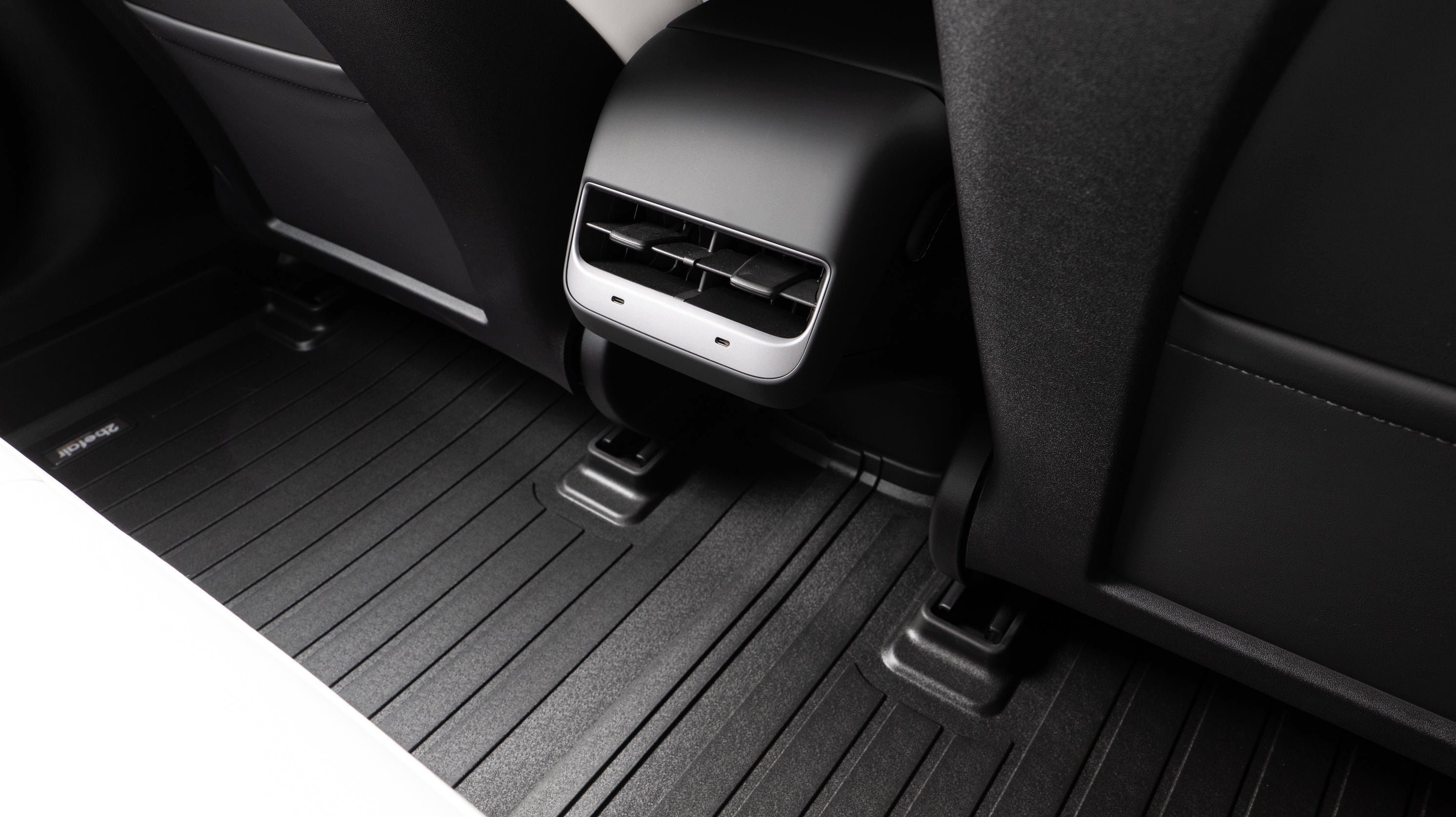 2befair Auto-Fußmatte Gummimatten Fußraum hinten für das Tesla
