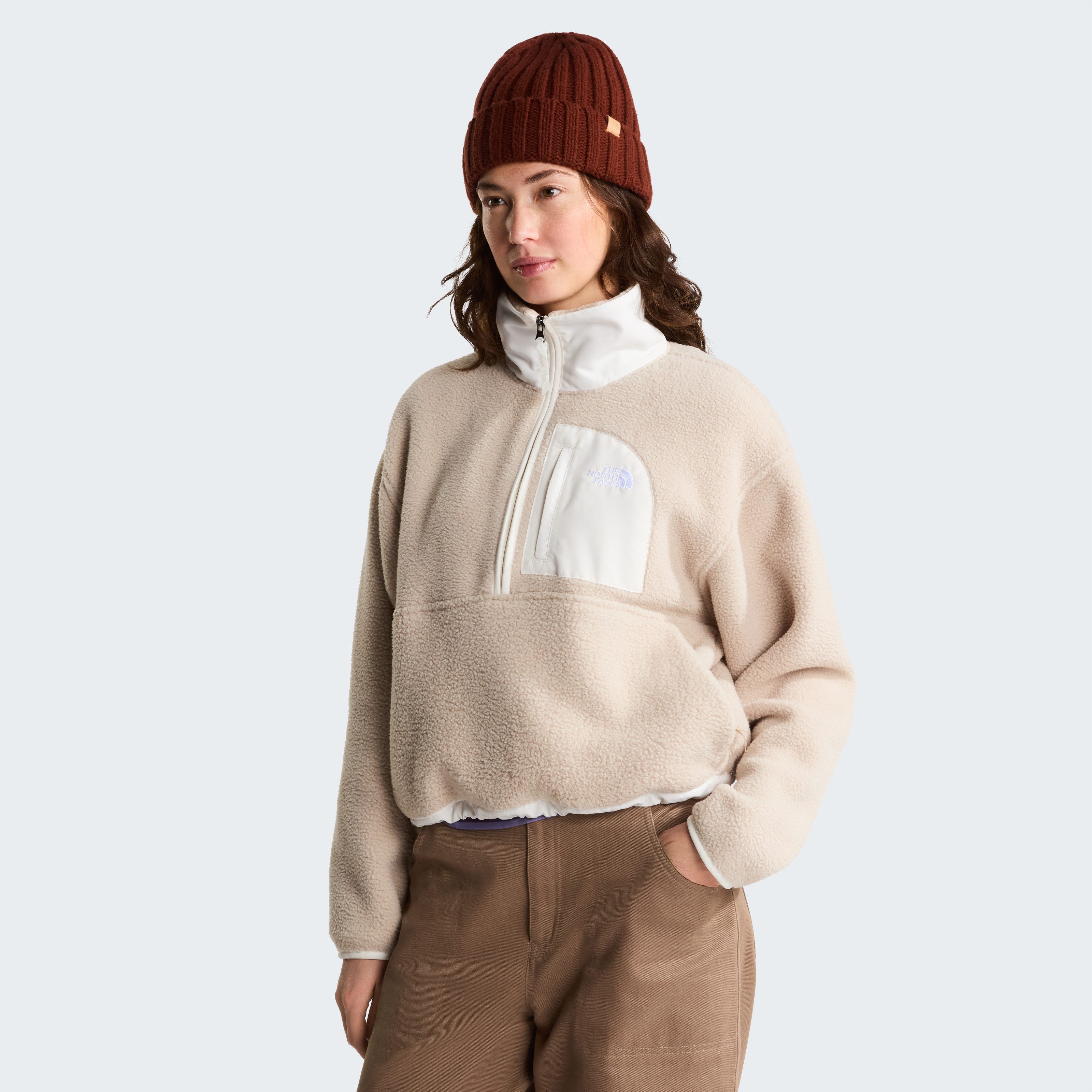 The North Face Fleeceshirt W YUMIORI OFF PEAK 1/2 ZIP JACKET Fleeceshirt für Sport- und Outdoor-Aktivitäten, mit Rundhalsausschnitt