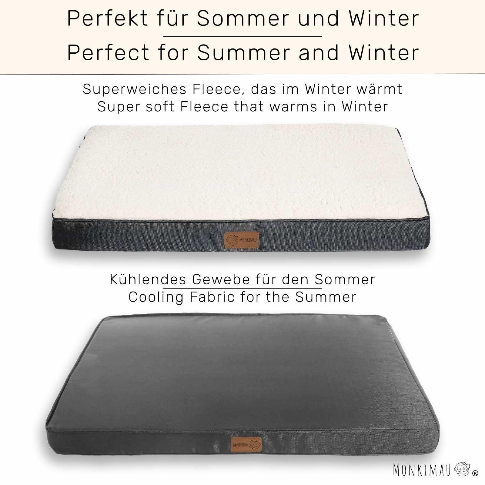 Monkimau Tierbett Orthopädisches Hundebett Hundematte Hundekissen Hundedecke Auto waschb