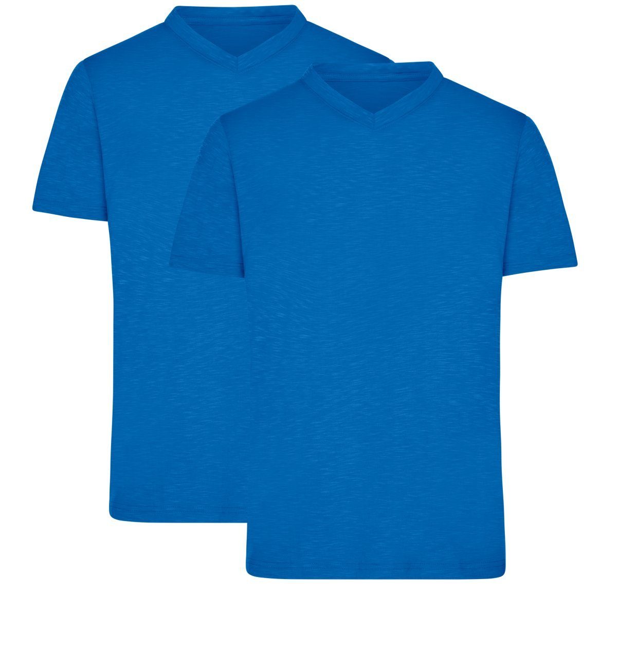 James & Nicholson T-Shirt Doppelpack Herren Funktions T-Shirt für Freizeit und Sport JN750 (Doppelpack, 2 Stück) Atmungsaktiv, feuchtigkeitsregulierend und schnelltrocknend bright-blue