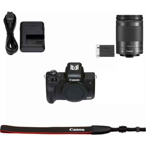 Canon EOS M50 Mark II Systemkamera (EF-M 18-150mm f/3,5-6,3 IS STM, Graphit-Grau, 24,1 MP, 8,3x opt. Zoom, Bluetooth, NFC, WLAN (WiFi)