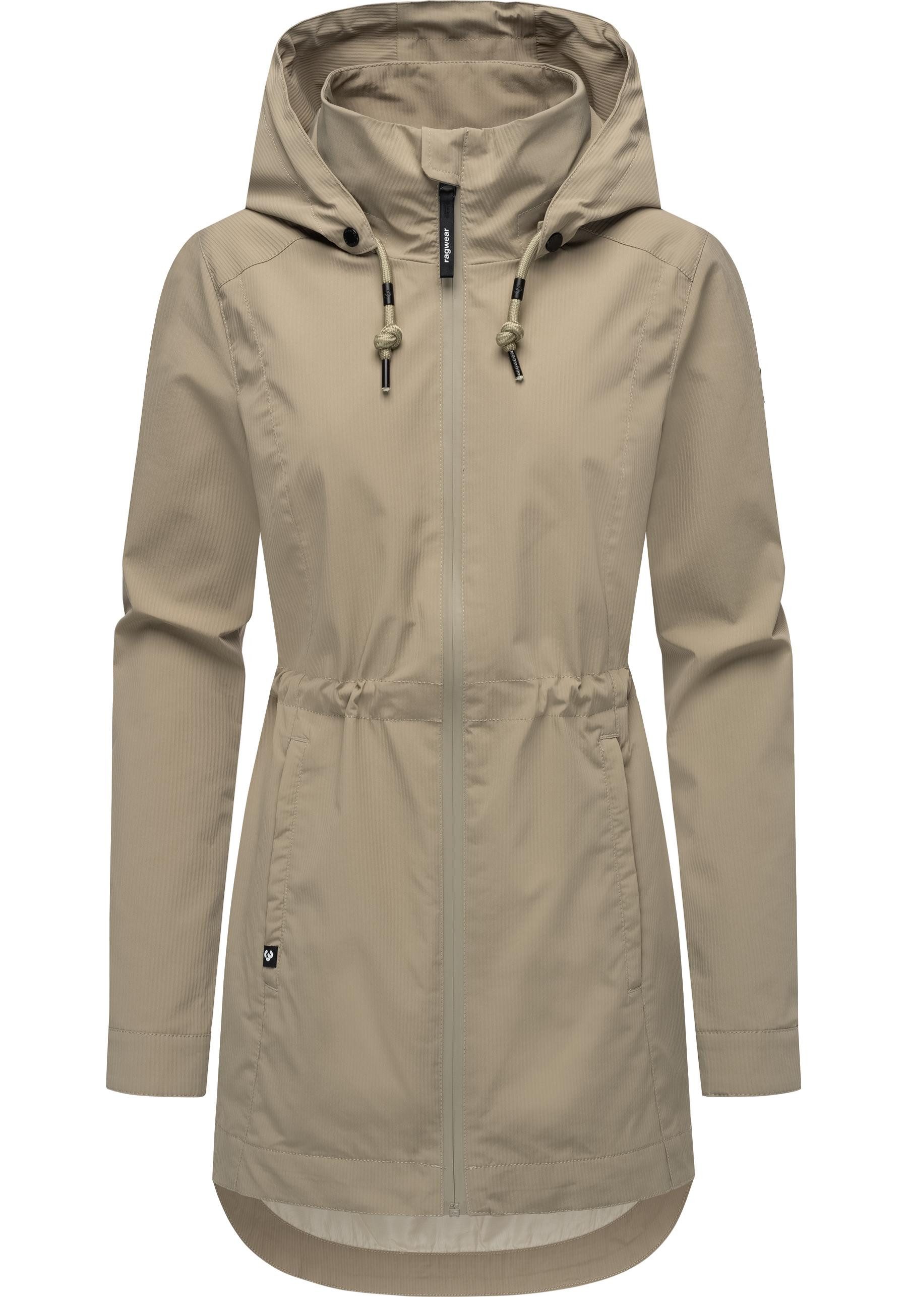 Ragwear Kurzmantel Dakkota B Übergangsjacke wasserdicht mit feiner Rillenstruktur