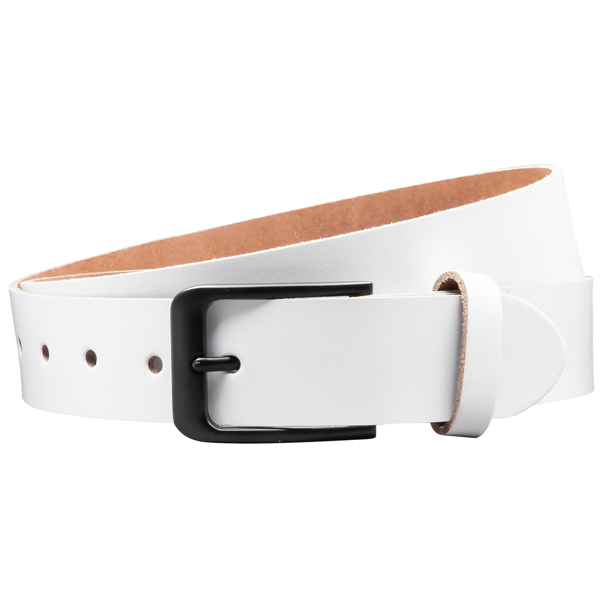COLOGNEBELT Ledergürtel OM412-SL-Weiss MADE IN GERMANY, günstig online kaufen