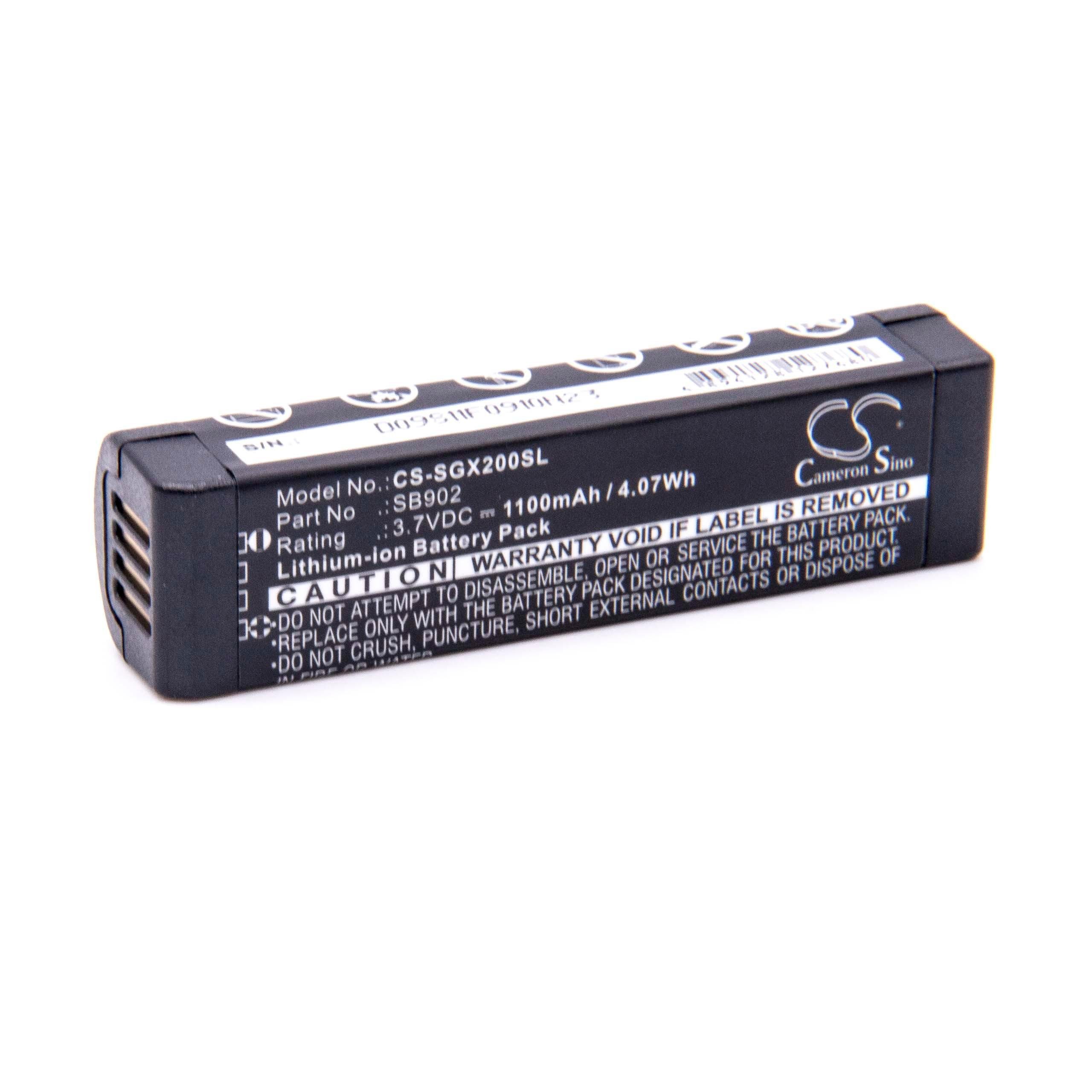 vhbw kompatibel mit Shure GLX-D14R/WL93, GLX-D2/B58, GLX-D2/B87, GLXD2 Akku Li-Ion 1100 mAh (3,7 V)