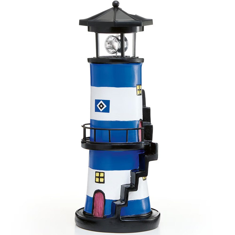 HSV Gartenfigur HSV Leuchtturm Treppe LED Solar