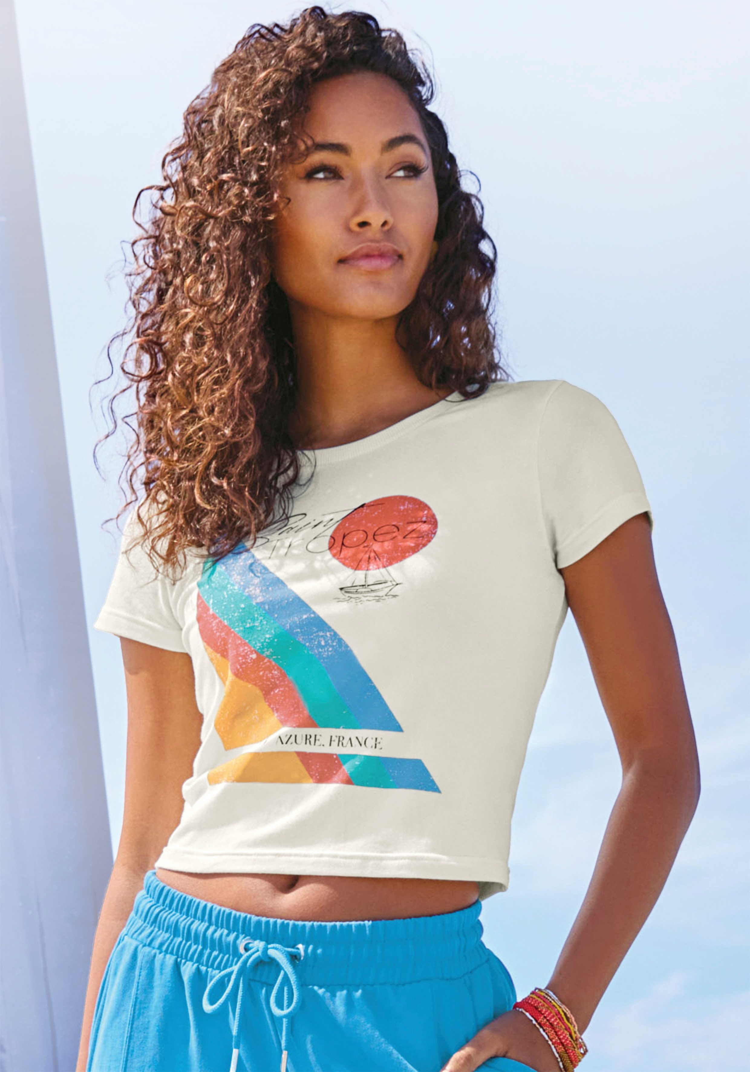 Bench. Loungewear T-Shirt mit Print, aus weicher Baumwoll-Qualität, Home-und Loungewear-Serie