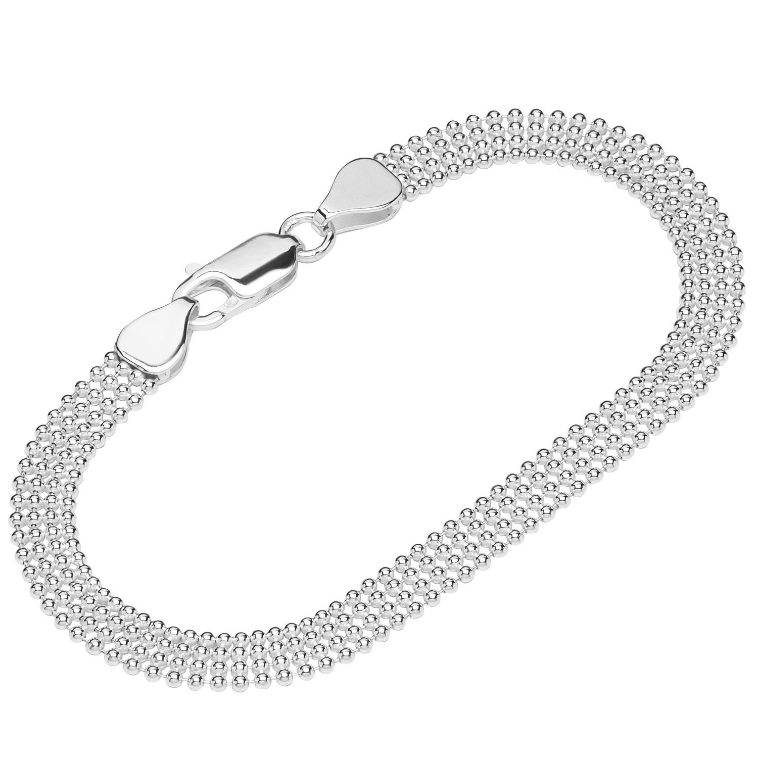 Silberarmband Armband 925 Sterling Silber 19cm Kugelkette mehrre