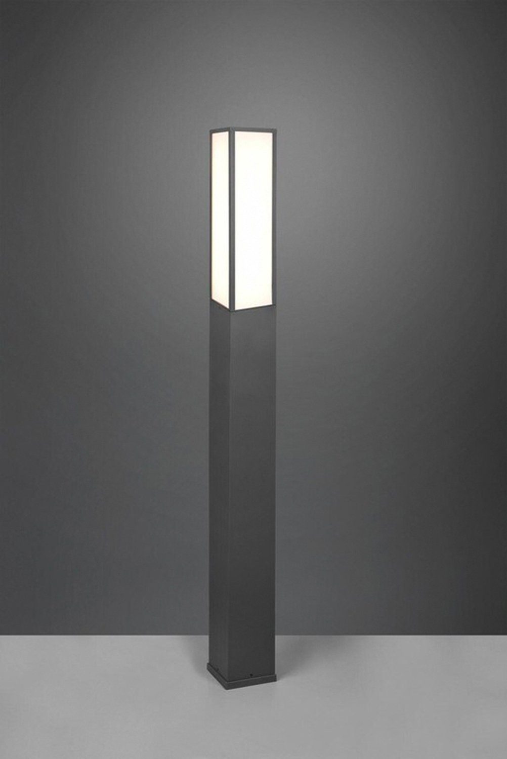 TRIO Leuchten LED Außen-Stehlampe FUERTE, Schwarz, B 15 x T 15 cm, LED fest  integriert, Warmweiß, durch IP54 Zertifizierung für den Außenbereich  geeignet