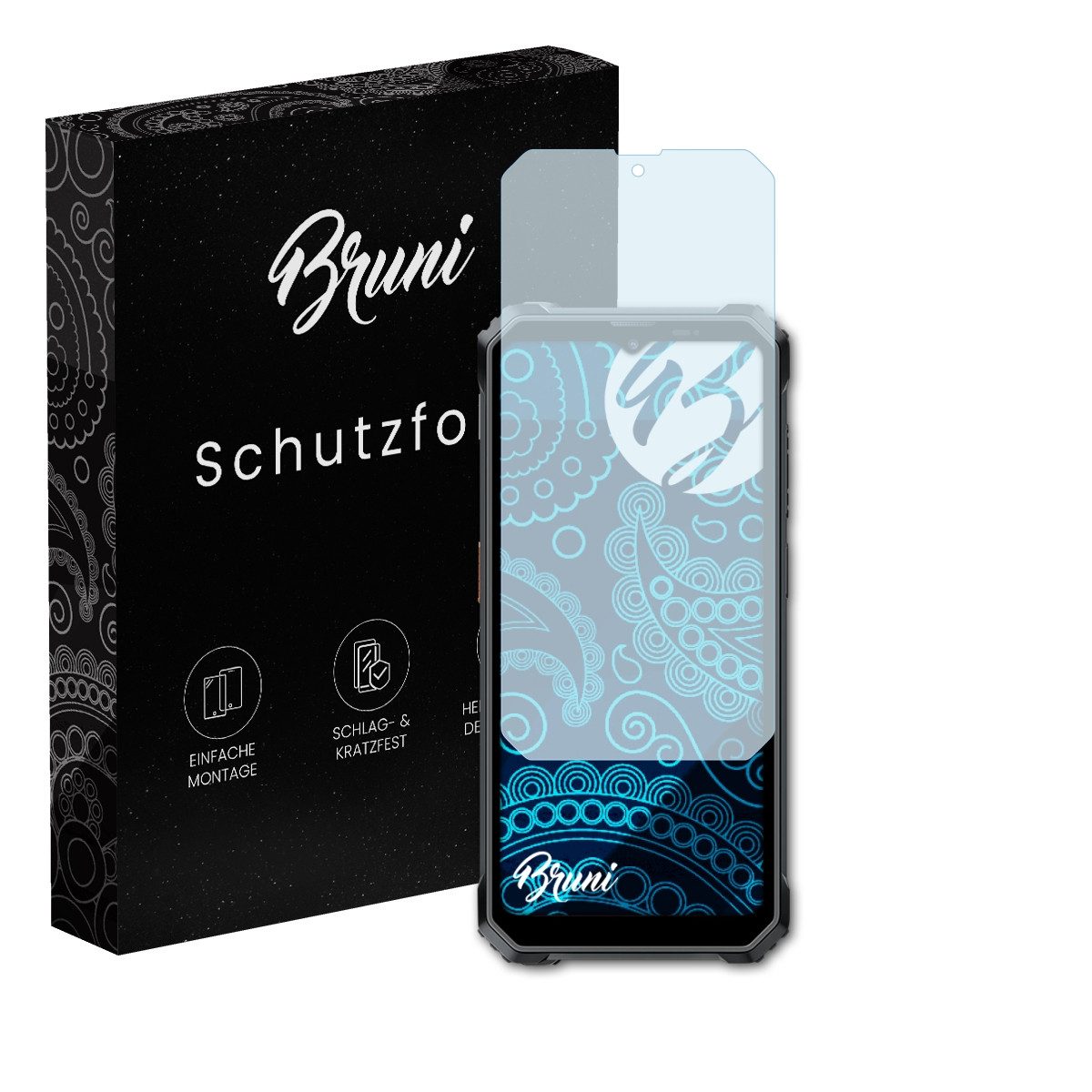 Bruni Schutzfolie Glasklare Displayschutzfolie für BV6200 Plus, (2 Folien), praktisch unsichtbar