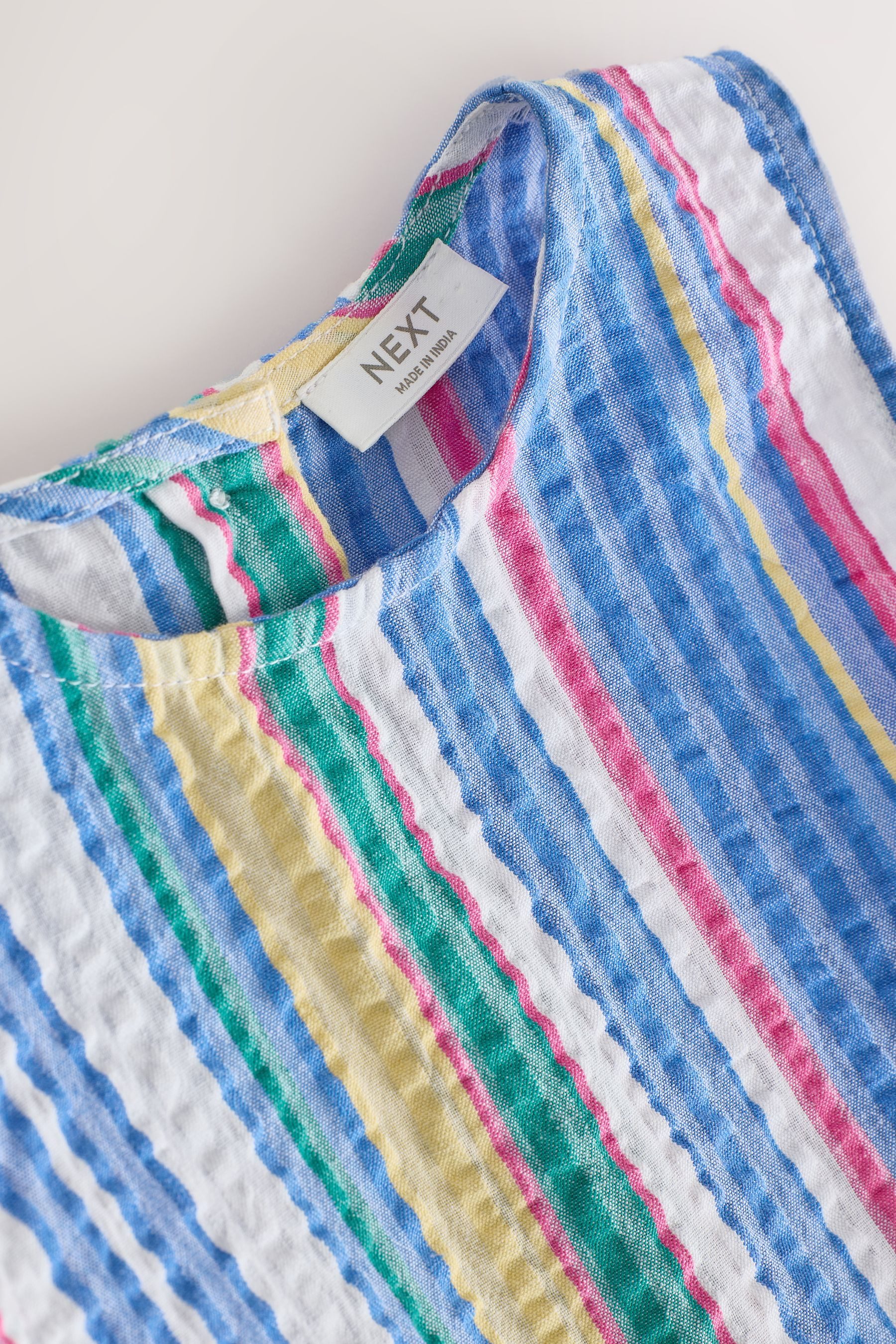 Next Sommerkleid Ärmelloses Kleid aus Baumwolle (1-tlg)