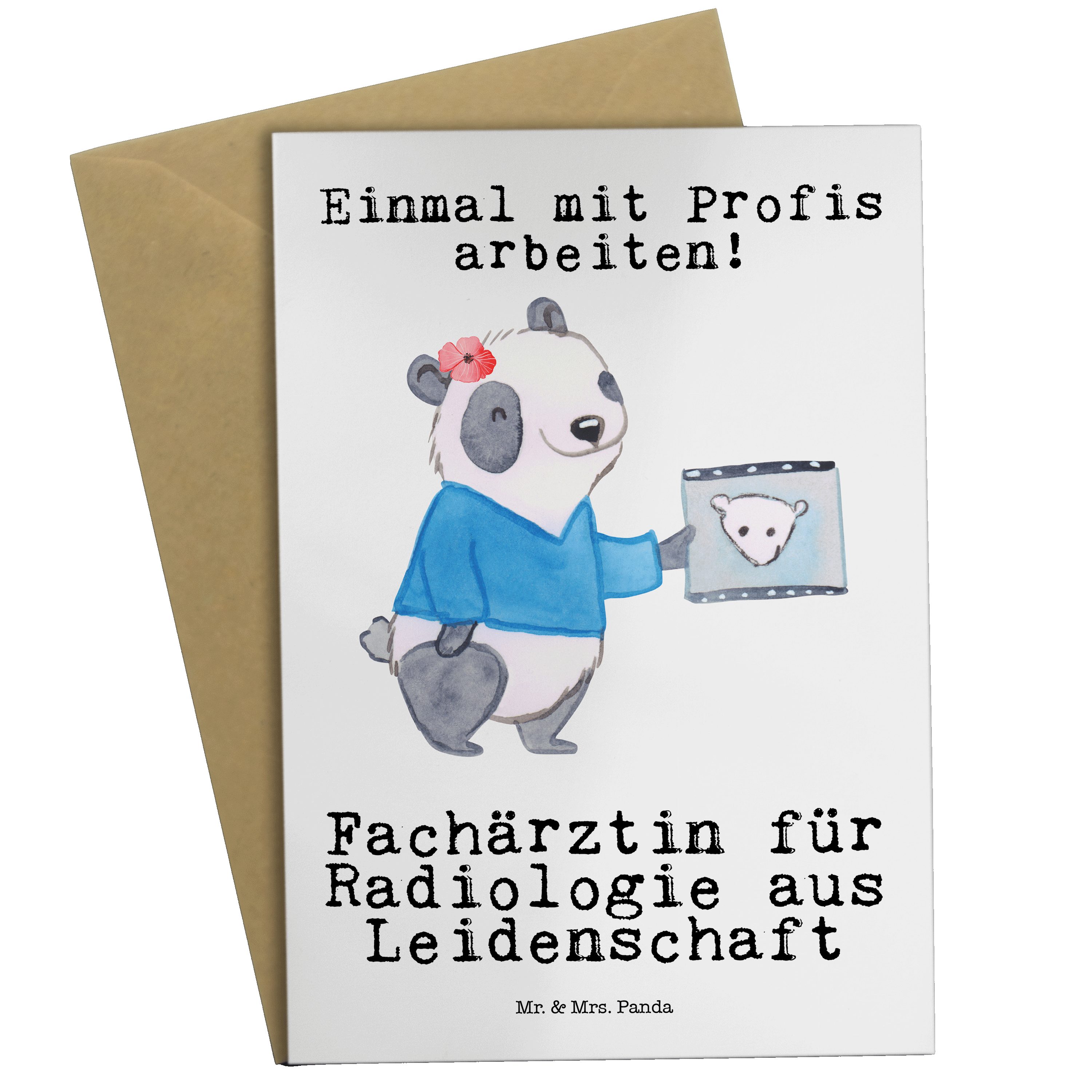 aus Panda Fachärztin Weiß & Mr. Radiologie Grußkarte Leidenschaft für Geschenk, Glückwu - Mrs. -