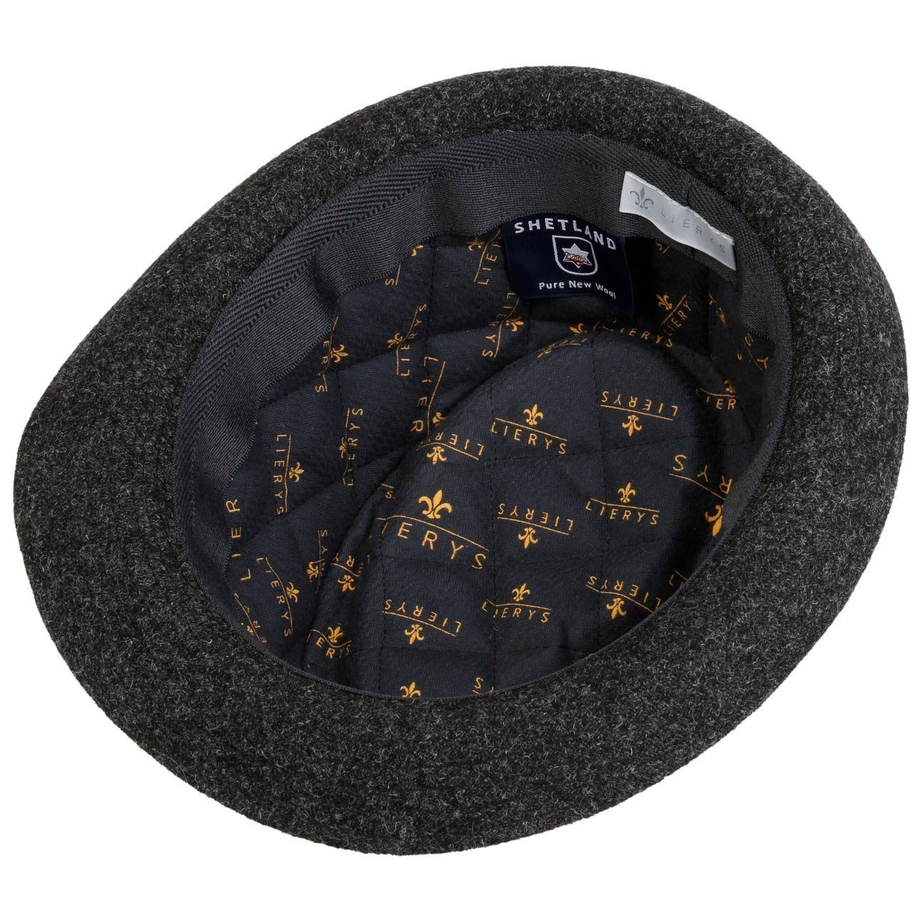 Lierys Trilby (1-St) Wolltrilby mit in Made Italy anthrazit Futter