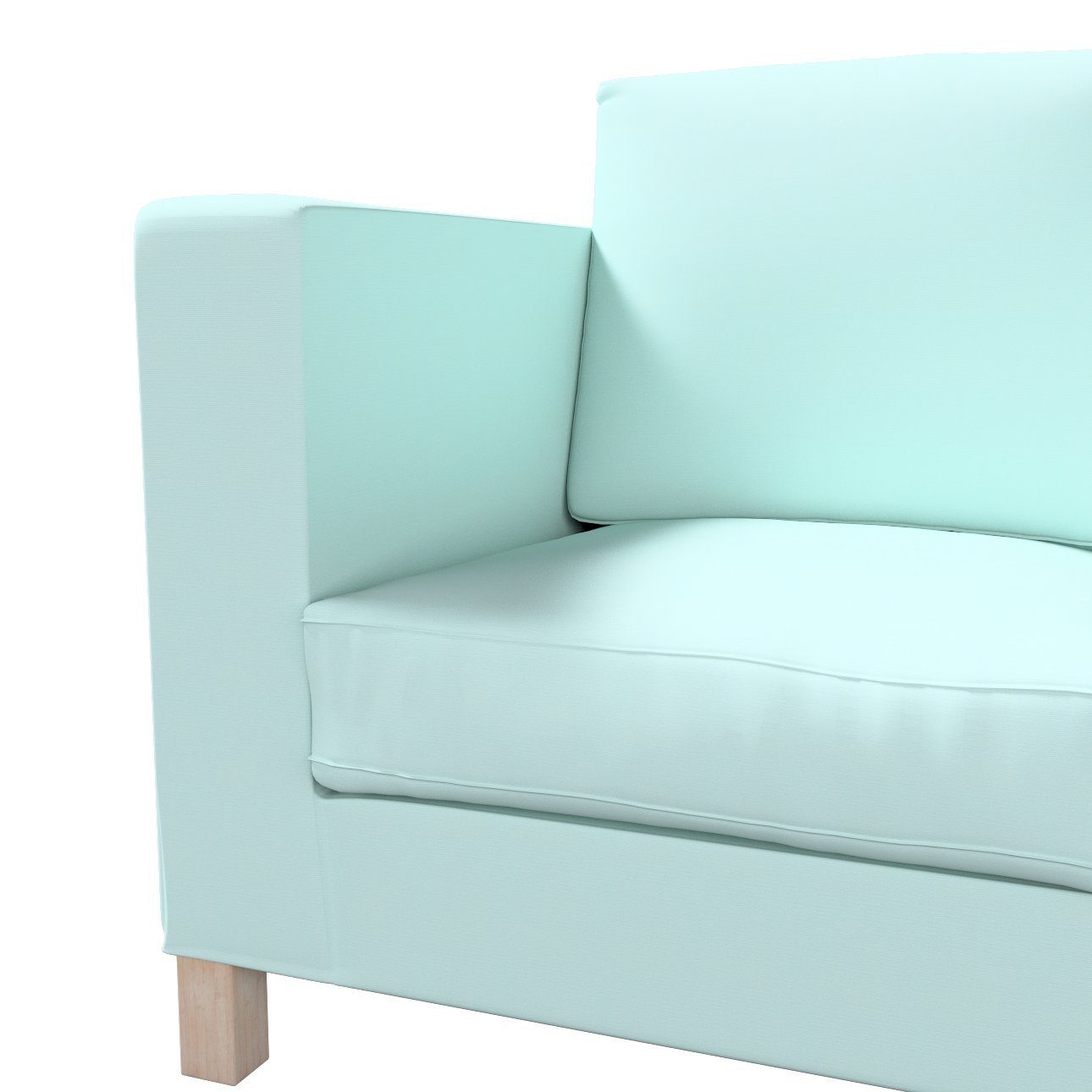 nicht 3-Sitzer hellblau Dekoria Sofa Cotton ausklappbar Panama, Sofahusse Karlanda kurz,