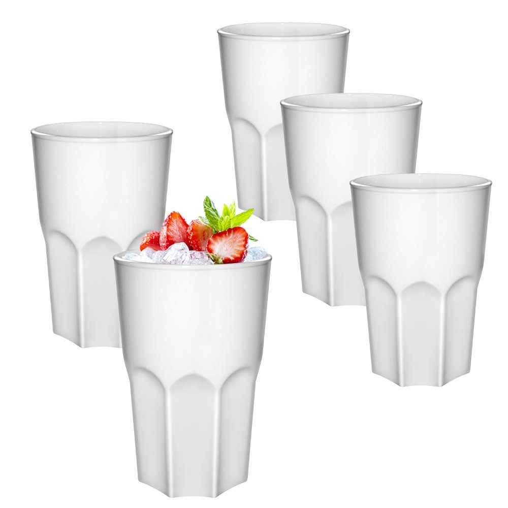 Doimoflair Cocktailglas Doimoflair Cocktailglas Graniti aus Kunststoff Plastik Mehrwegbecher, 5-tlg.