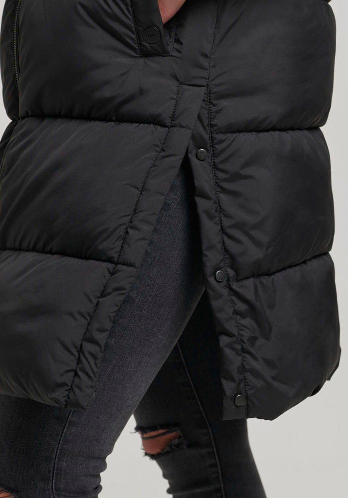 LONGLINE GILET QUILTED Superdry Steppweste Black STUDIOS