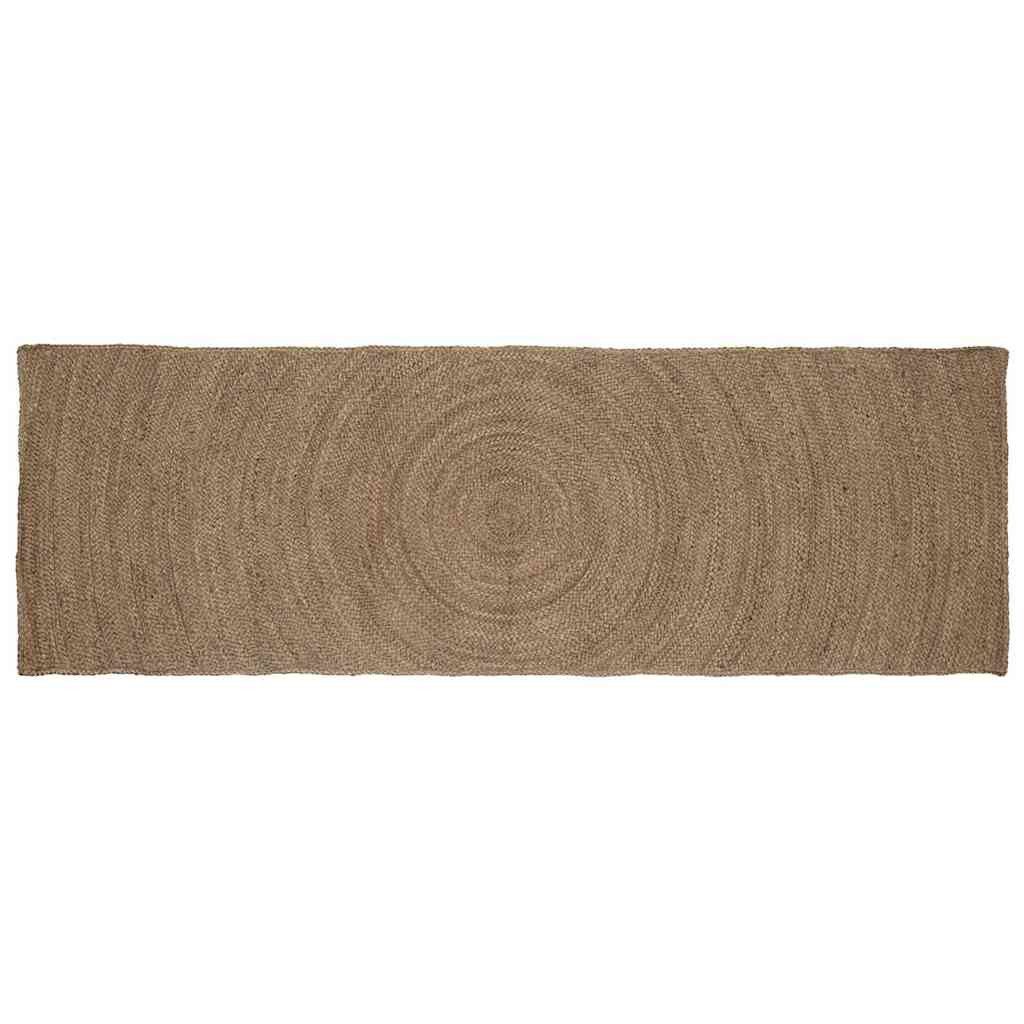 vidaXL Teppich Bereichsteppiche Rechtwinklig Grau 60 x 200 cm Jute, Rechtwinklig
