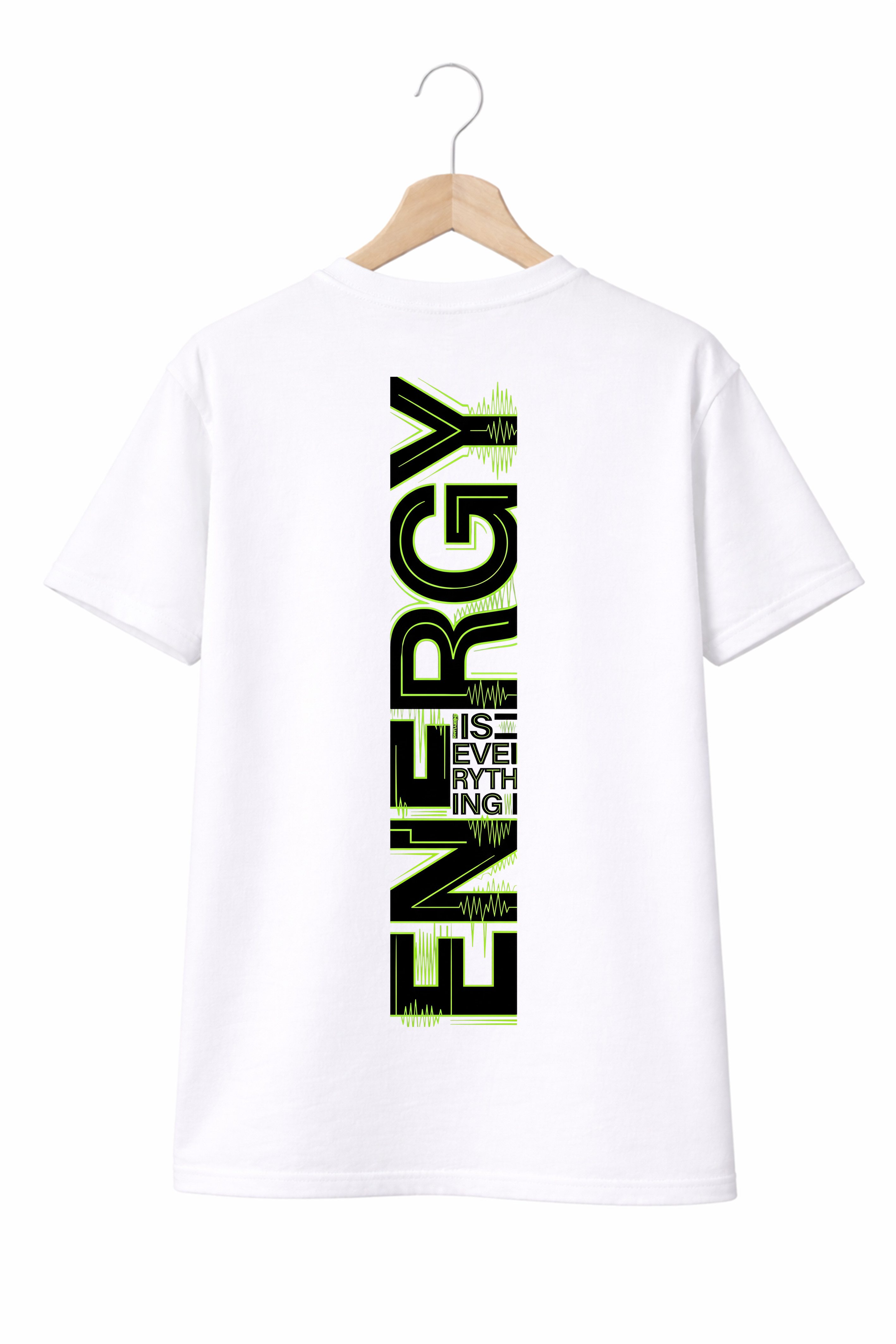 Banco T-Shirt Herren Energy Shirt Print (Einzelartikel) Hochwertiger vertikaler "Energy"-Rückenprint mit Wellen-Grafik.