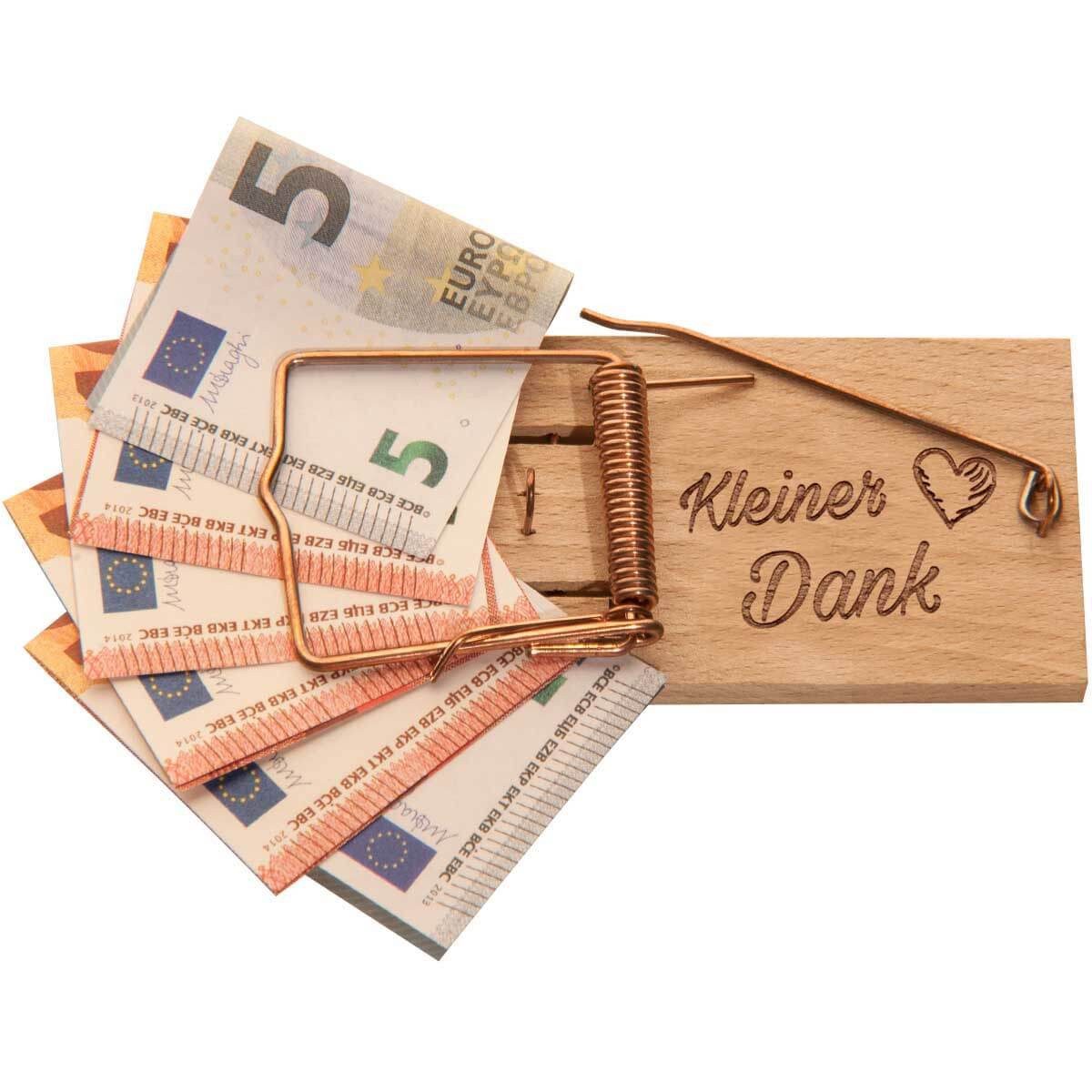 Spruchreif® Spardose Mausefalle Geldgeschenk · Mausefalle mit Spruch · Gutscheinverpackung