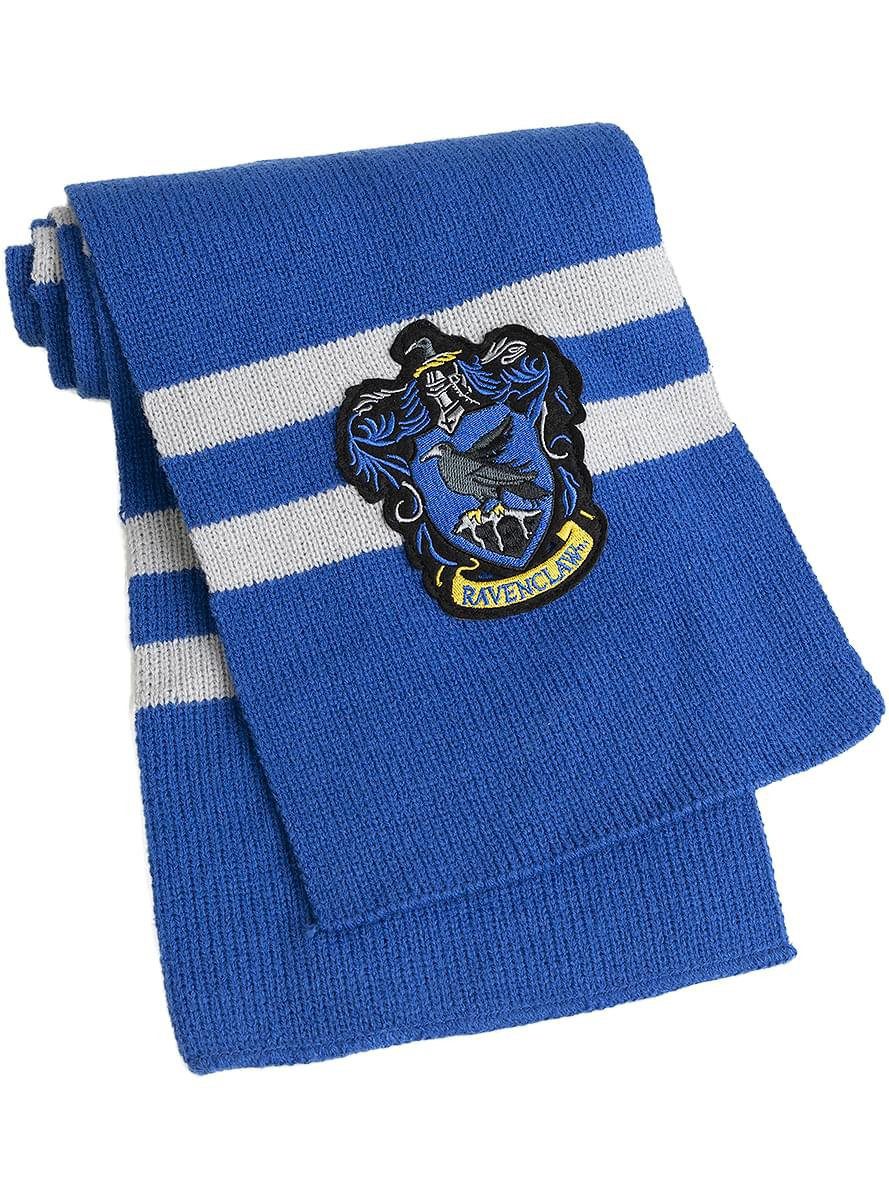 Funidelia Zauberer-Kostüm Harry Potter – Ravenclaw Schal, Hogwarts-Schal in den Farben des Hauses Ravenclaw