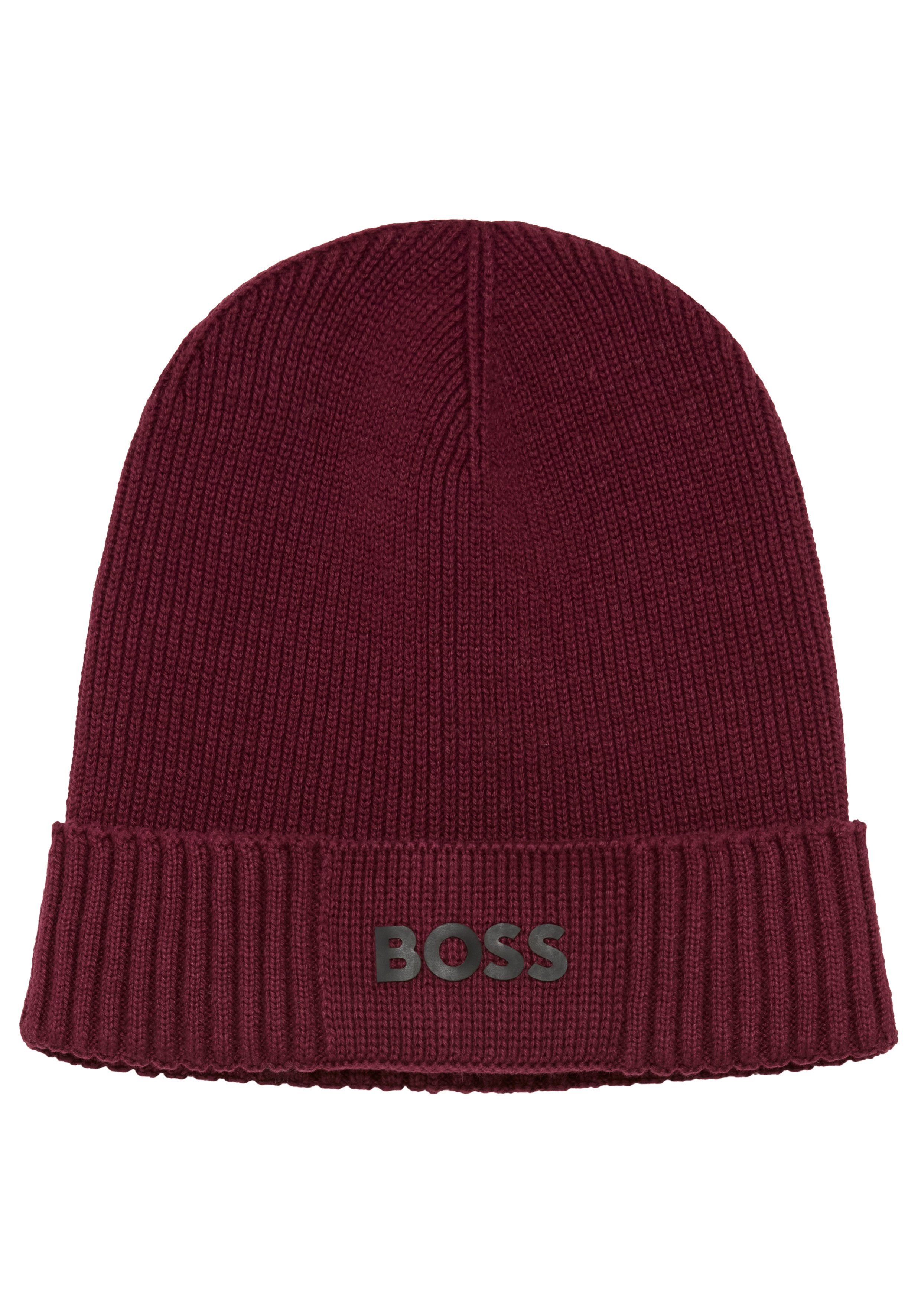 BOSS GREEN Beanie Asic Beanie aus Rippenstrick