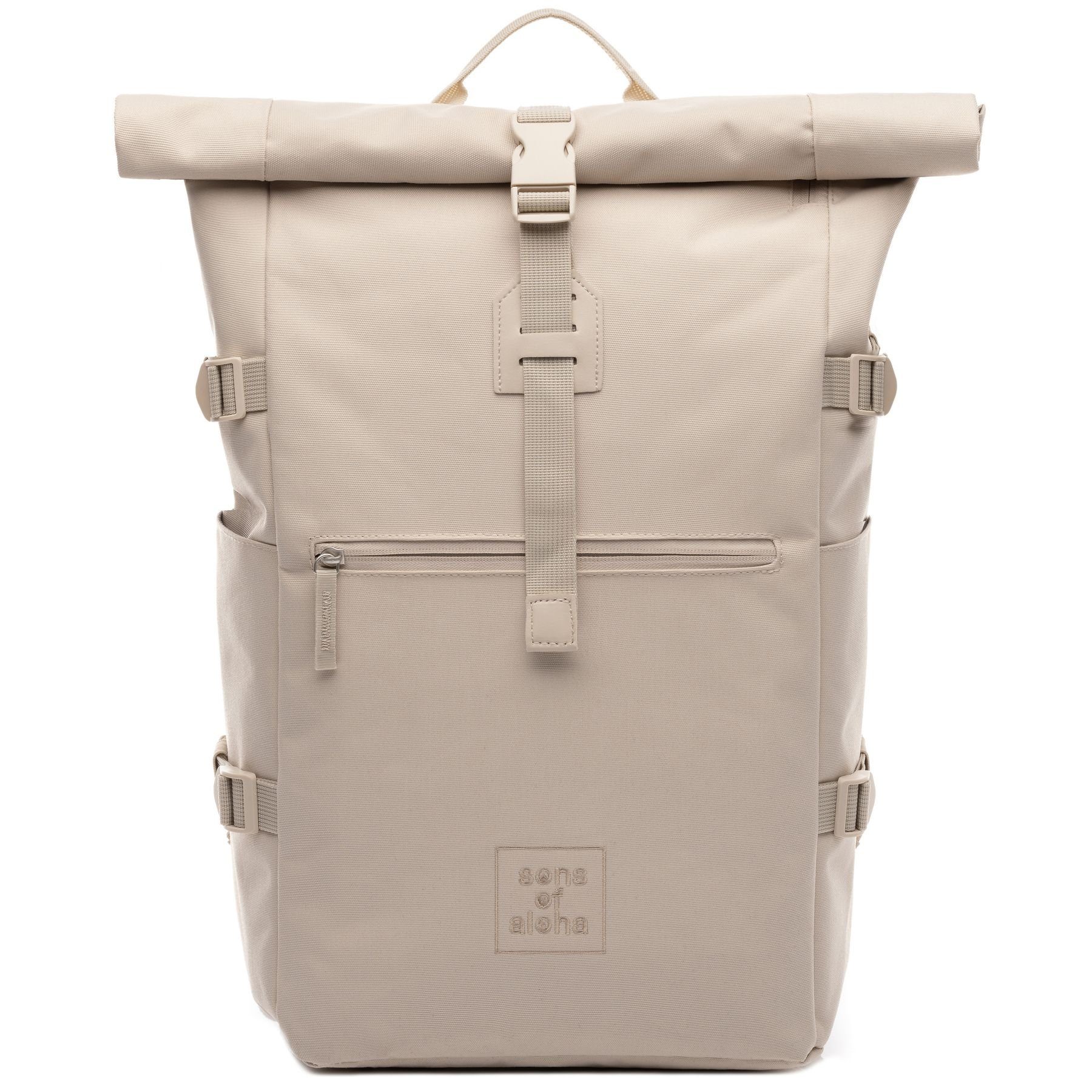 SONS OF ALOHA Rucksack XL RollTop Rucksack KANE erweiterbar Laptop-Fach groß, Tagesrucksack Laptopfach aus recyceltem Plastik, Daypack viele Fächer