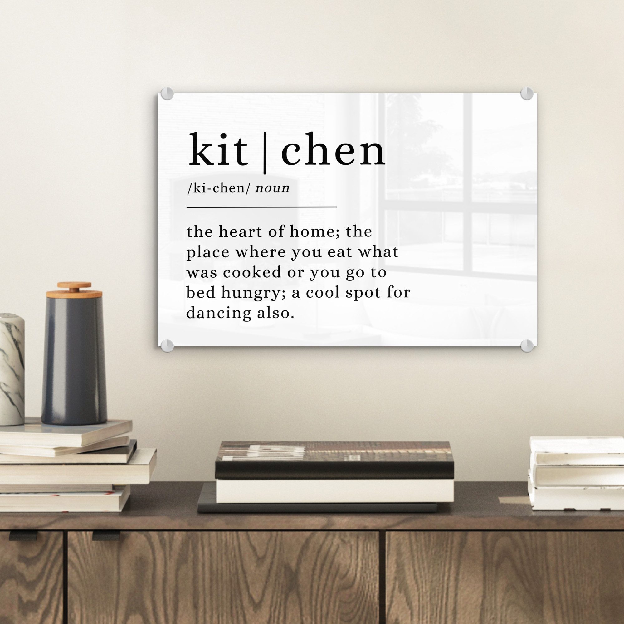 MuchoWow Acrylglasbild Zitat - Küche - günstig online kaufen