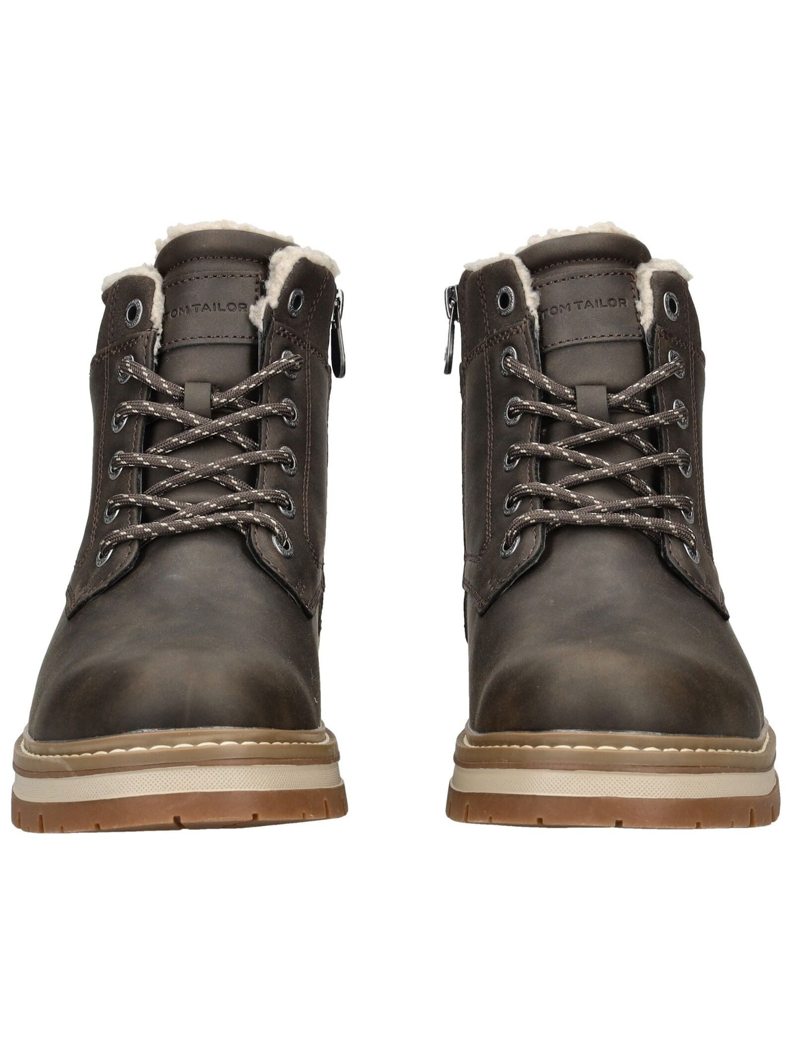 TOM TAILOR Tom Tailor Stiefelette Lederimitat Schnürstiefelette