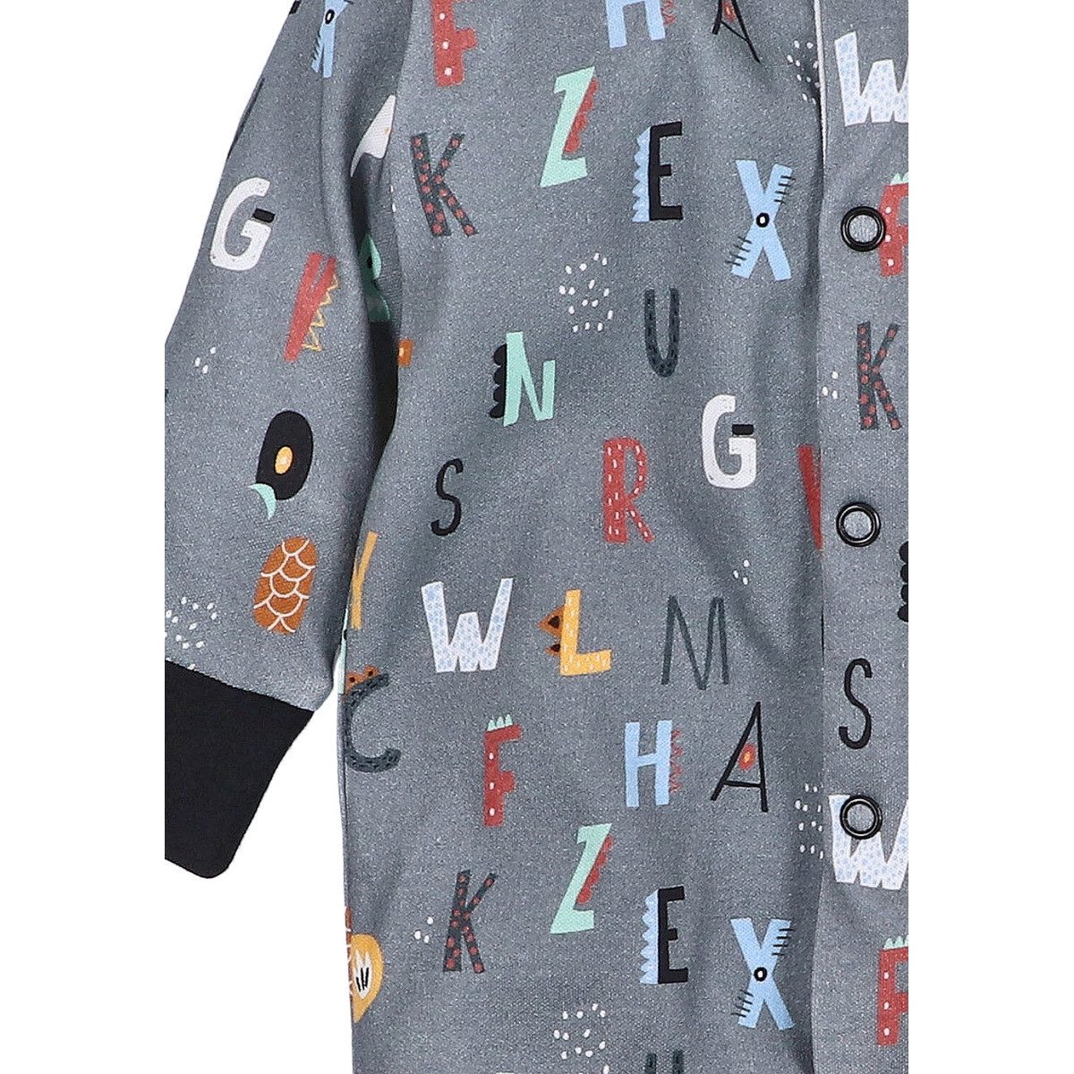 NINI Strampler Buchstaben Unisex Kinder Einteiler, Overall, Babyanzug, Babyoverall, Babyanzug