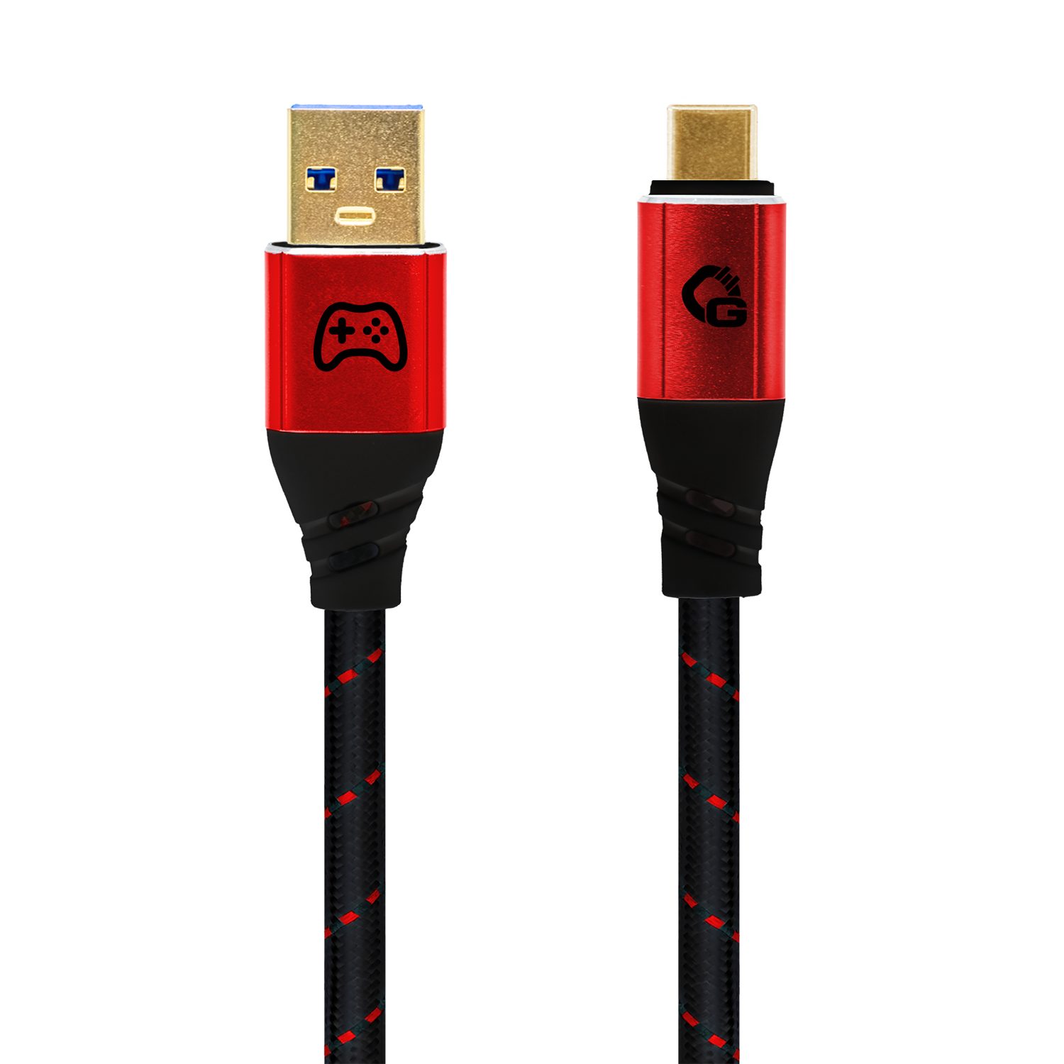 OEHLBACH GAMING New Game Red Usb-кабель, USB 3.2 Gen 1 Typ-A, USB Typ-C (200 cm), 24kt vergoldete Kontakte