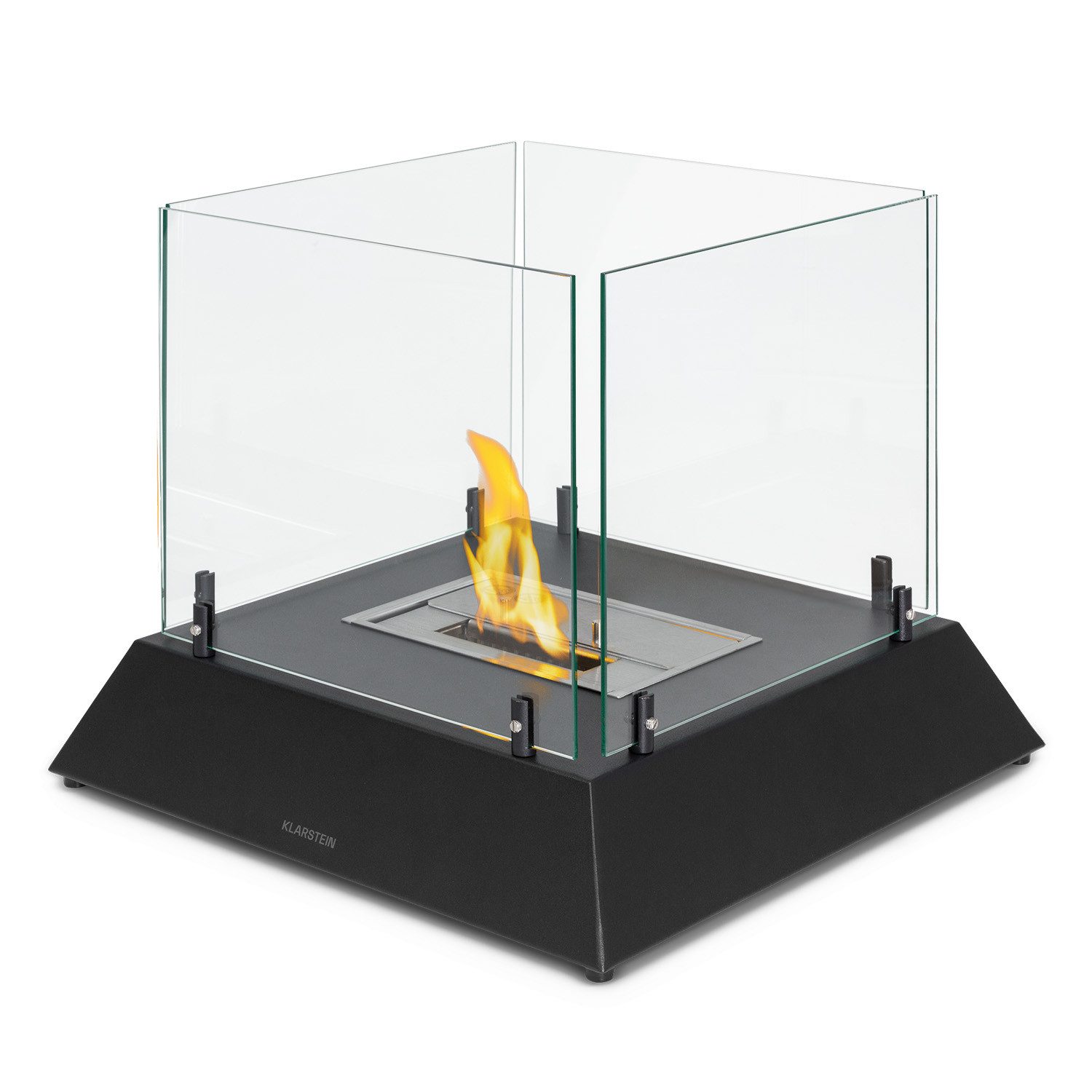 Klarstein Echtfeuer-Dekokamin Phantasma Cubo (Set, Set), Ethanol-Kamin freistehend Tischkamin Edelstahl-Brenner – Bild 2 von 5