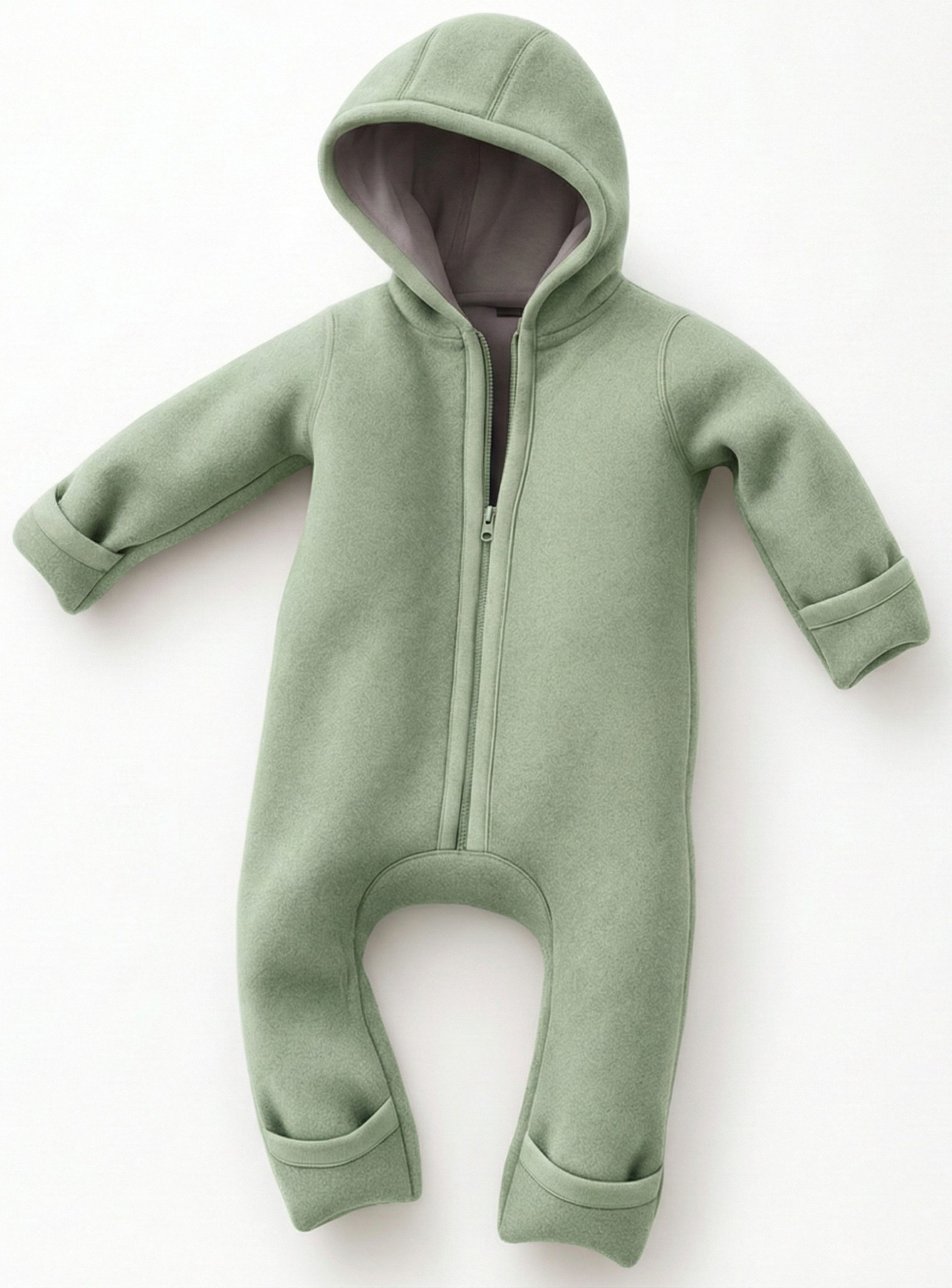 Alavya Home® Overall Walkoverall Bio-Schurwolle (1-tlg) Wollfleece mit Reißverschluss, Walk Woll-Anzug für Kleinkind und Baby