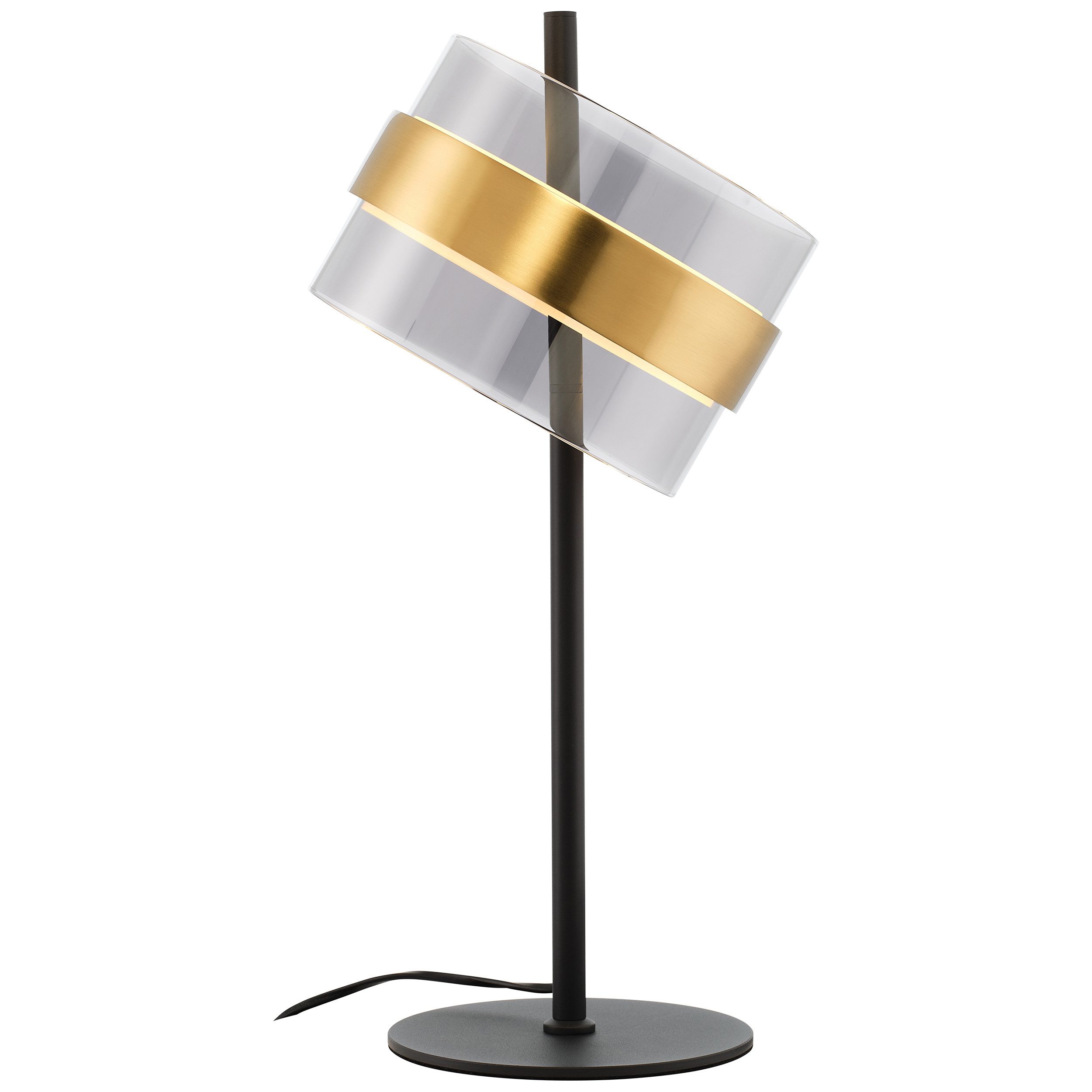 Lightbox Tischleuchte, LED fest integriert, Warmweiß, Glamouröse LED Tischlampe mit 3 Stufen-Dimmer - max. 2000 lm