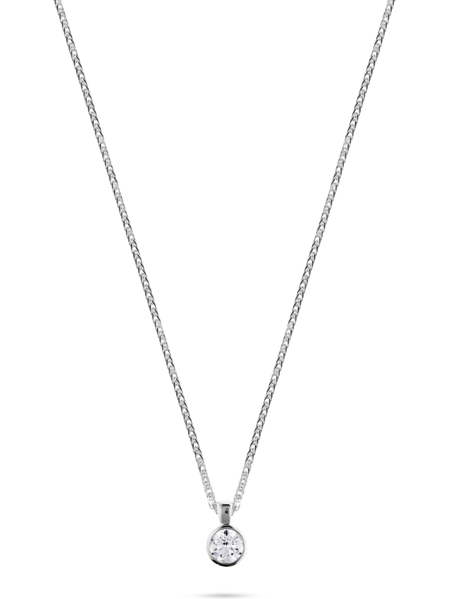Collier CHRIST Damen-Kette 585er Weißgold 1 Diamant