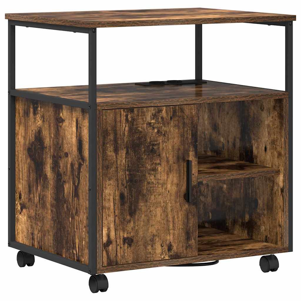 vidaXL Schranksystem Schrank mit Ladestation 61 x 46 x 67 cm Holzwerkstoff (1-St)