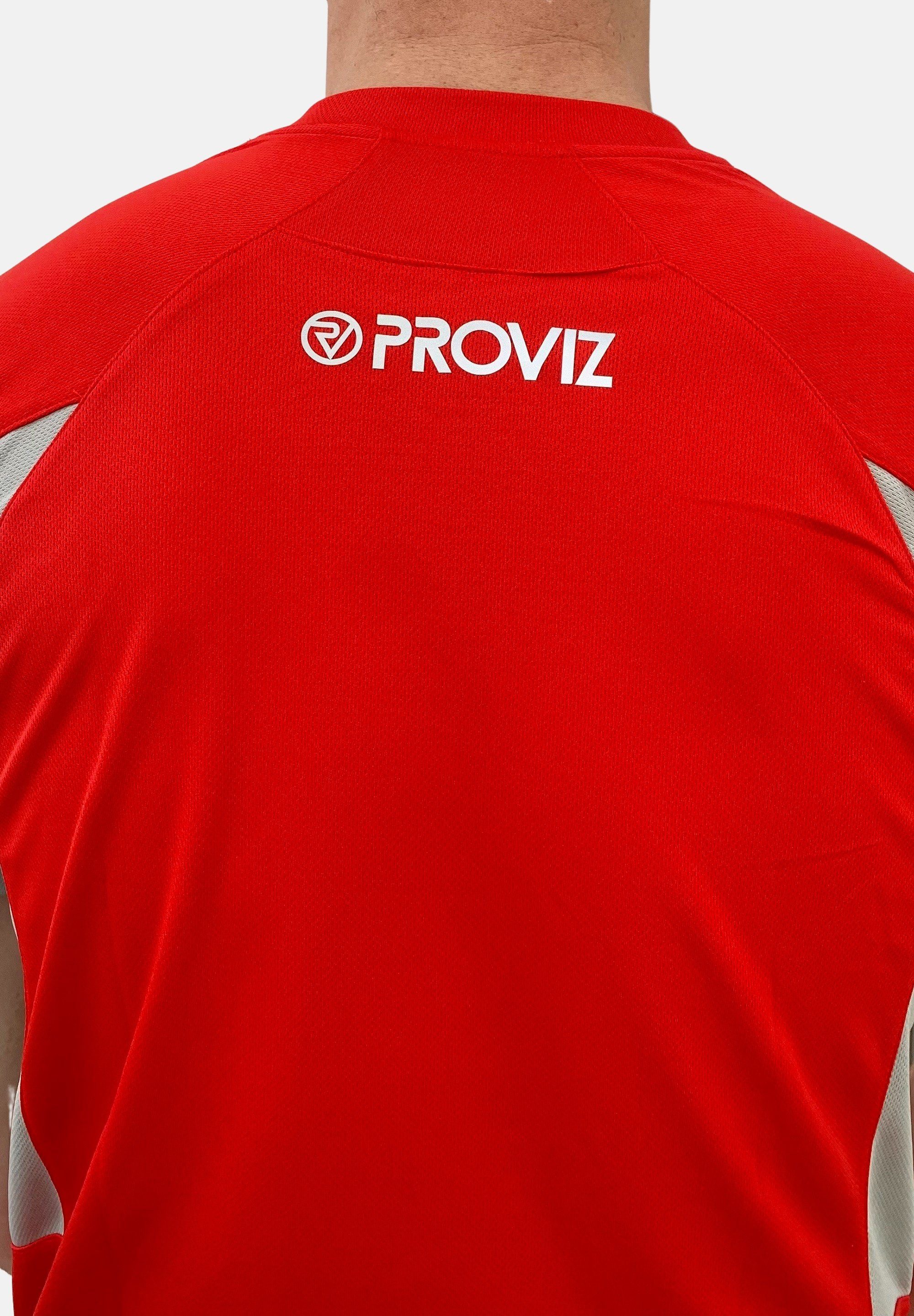 Klassisch red Ultraleicht, Laufshirt reflektierend feuchtigkeitsabsorbierend, ProViz