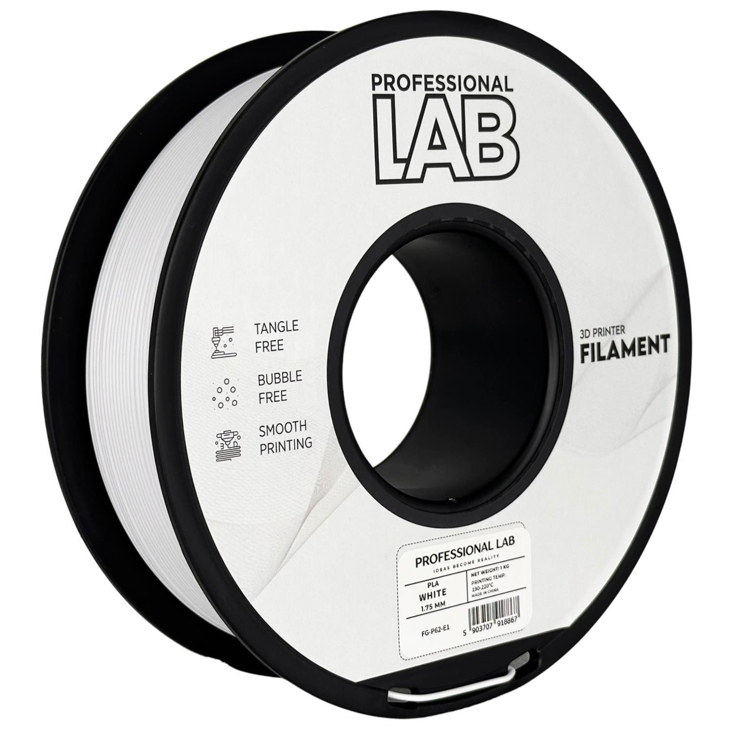 Prof. Lab Filament PLA Filament 1.75mm, 1kg für 3D Drucker Made in Europe