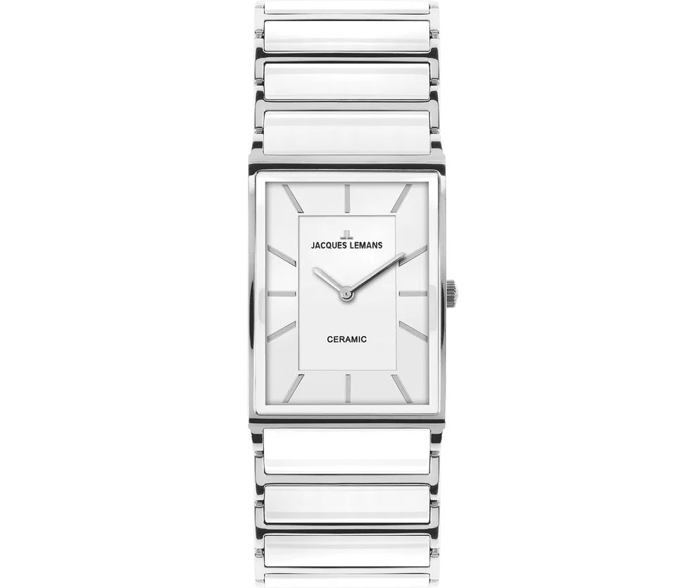 Jacques Lemans Keramikuhr Jacques Lemans Damenuhr York I Edelstahl/High-Tech-Ceramic