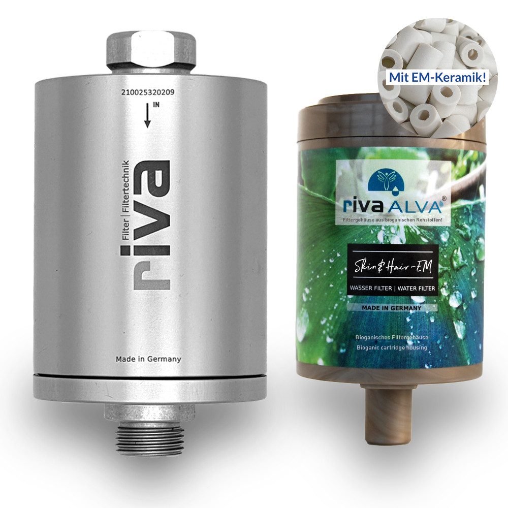 Wasserfilter SKIN & HAIR-EM Duschfilter, Filter mit Blockaktivkohle und EM Keramik