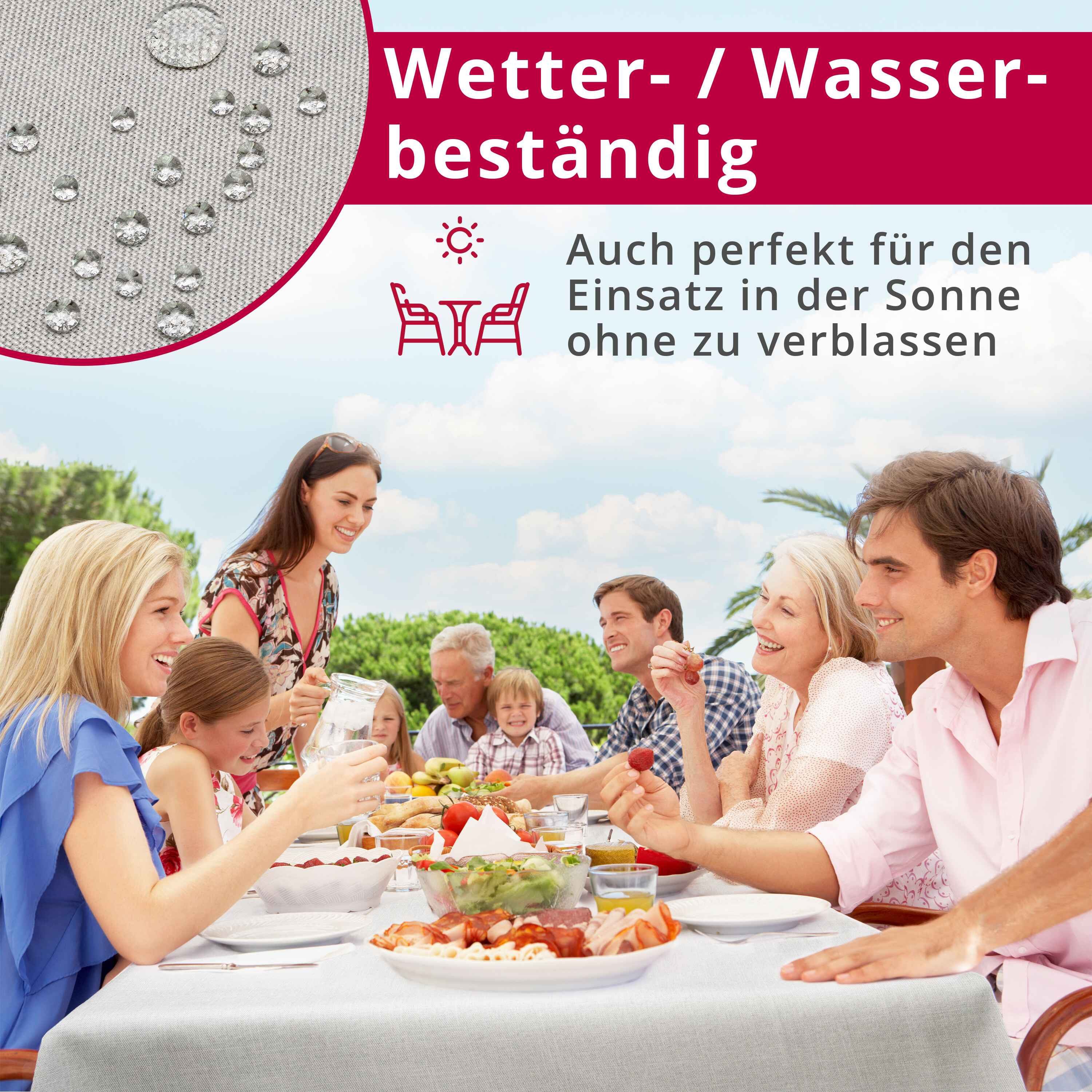 DecoHomeTextil Heimtextilmanufaktur Tischdecke Leinen Optik Tischdecke Tischtuch Abwaschbar Wasserabweisend – Bild 5 von 5