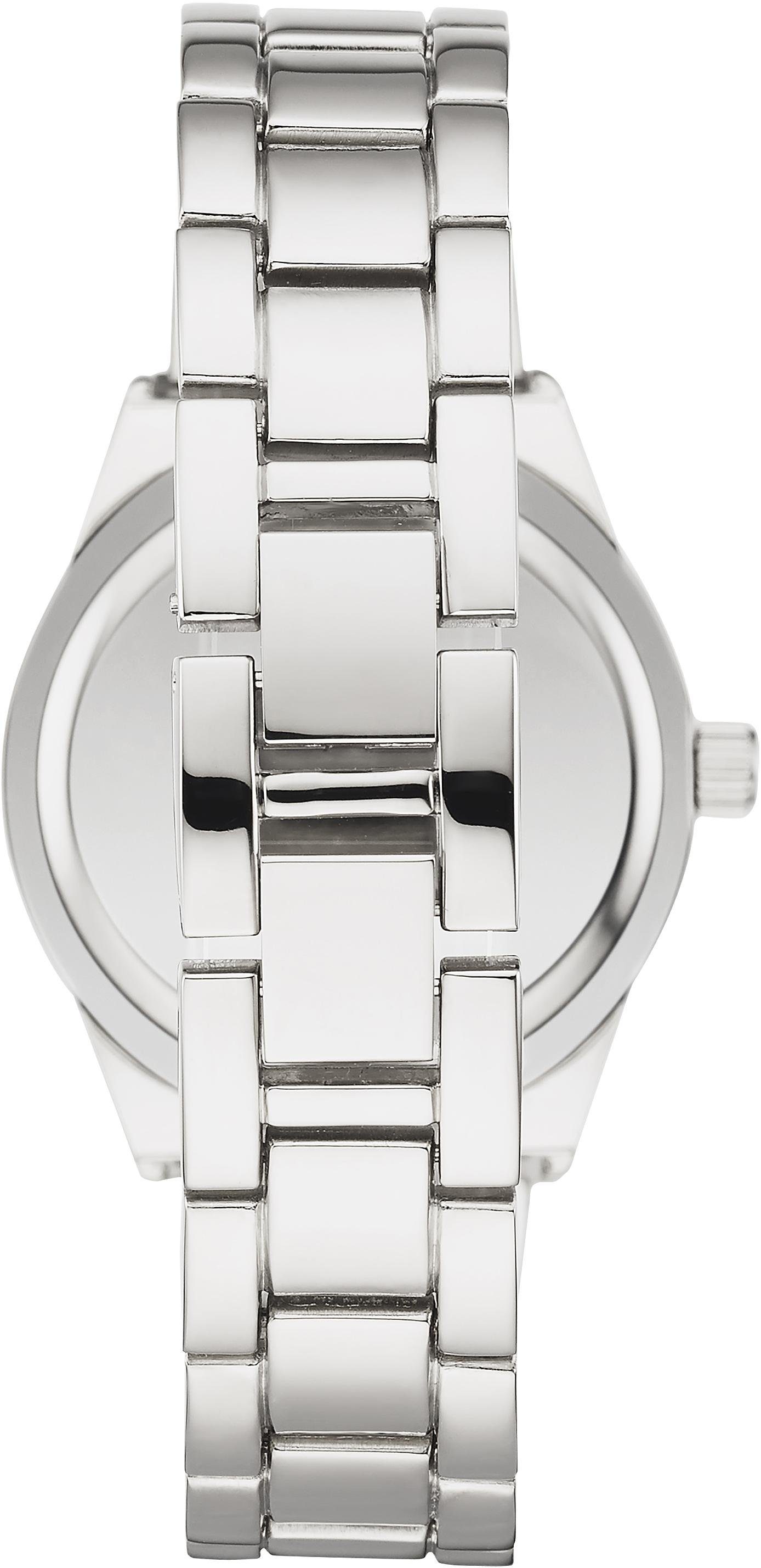 Firetti Quarzuhr Lumina Spectrum Silver Ray, (Set, 4-tlg., inkl. Ohrstecker und Kette mit Anhänger), Armbanduhr, Damenuhr, Glitzersteine, Geschenkset