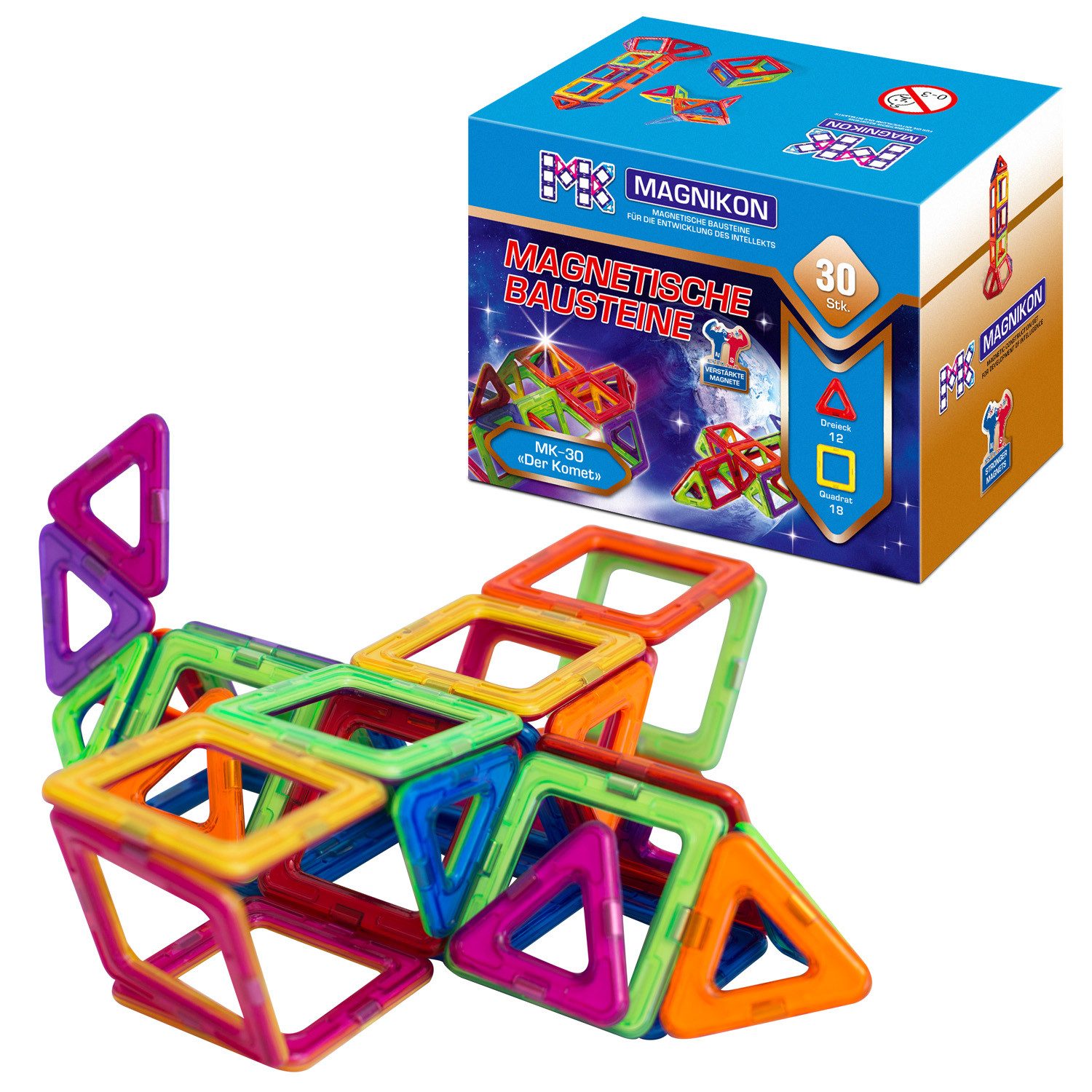 MAGNIKON Magnetische Bausteine Bauklötze MK-30 Der Komet, 30-Teilig Magnets günstig online kaufen