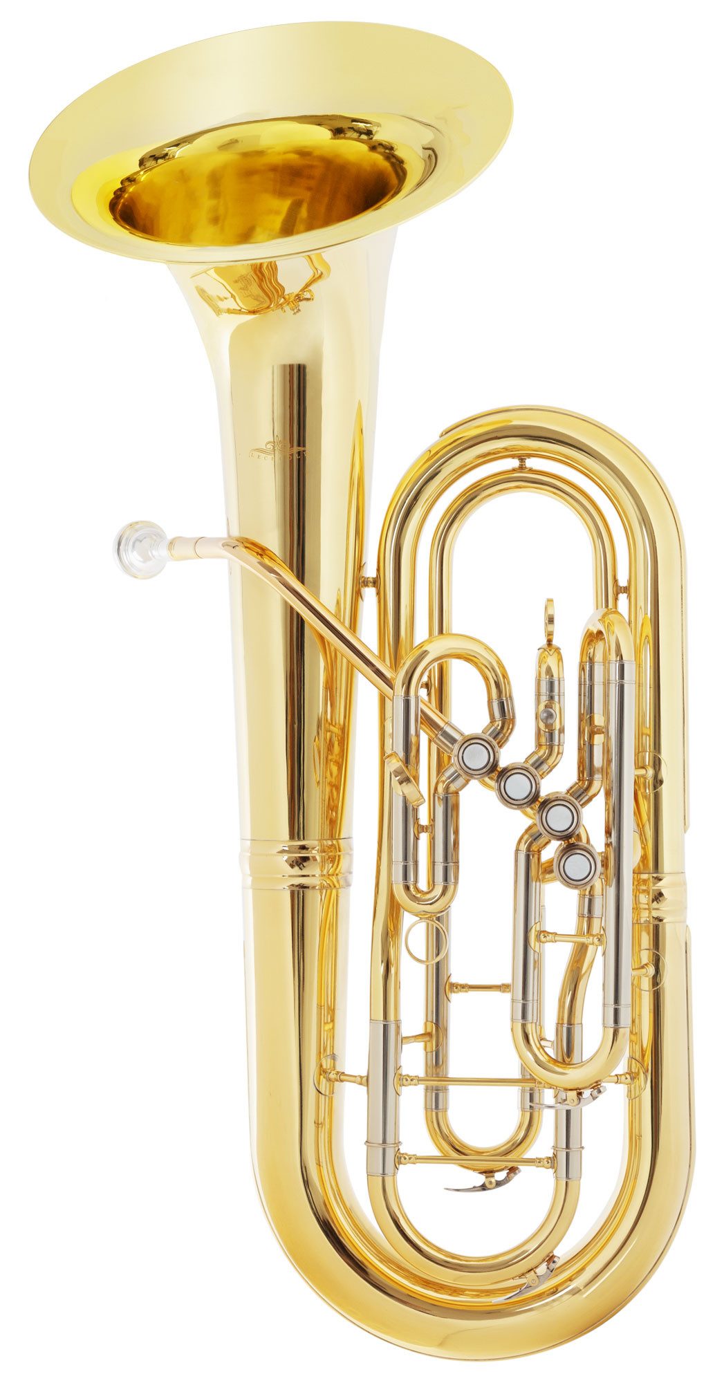 Lechgold Horn OB-19/4L Oberkrainer Bariton in Bb mit 4 Perinet-Ventilen inkl. Koffer Bb, Set, 3-St., Inkl. Leichtkoffer, Mundstück & Reinigungstuch, nach vorne gerichtetes Schallstück