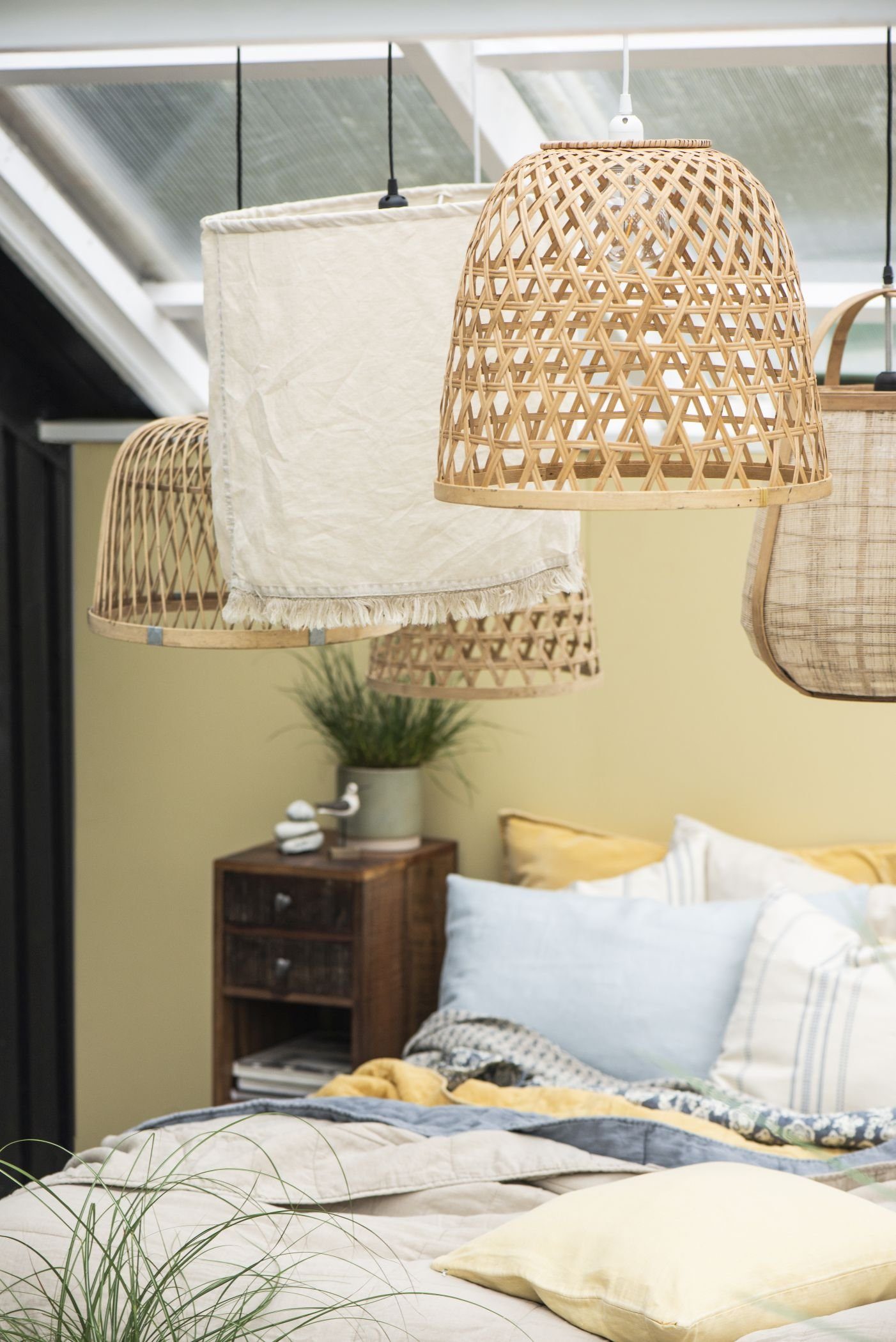 Ib Laursen Hängeleuchte Hängelampe Pendelleuchte Lampe Bambus D 43cm Ib Laursen 3837-14, Fassung E 27 - Leuchtmittel ist nicht enthalten